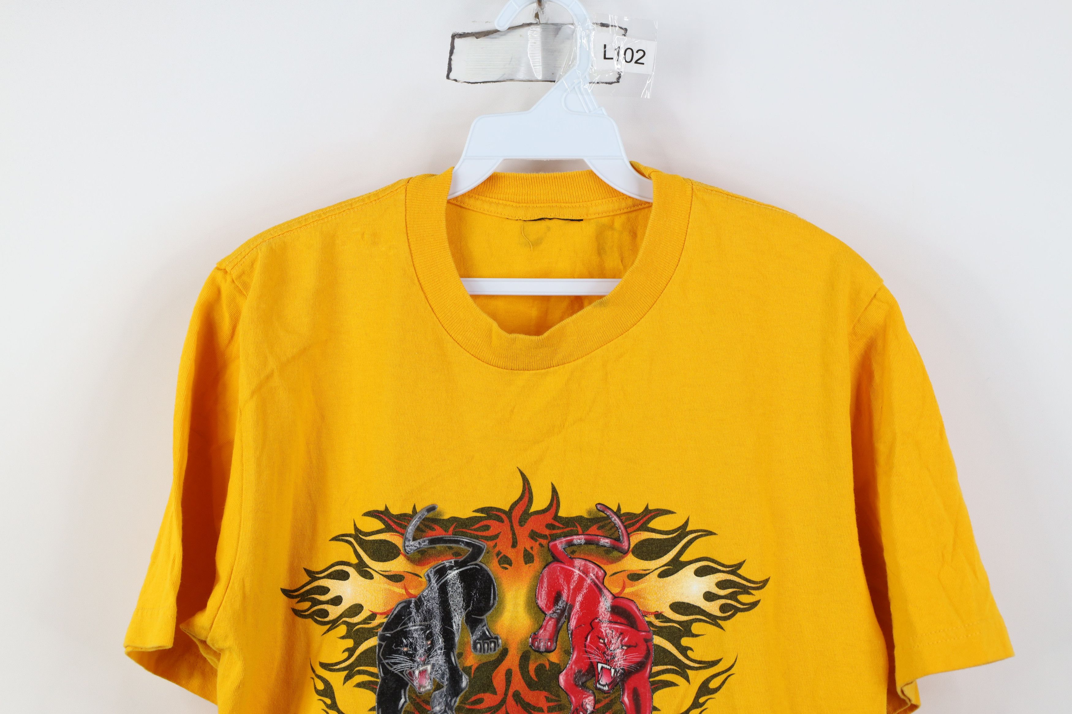 Vintage Vintage 90s Y2K Streetwear Tribal Fire Flames T-Shirt Size US S / EU 44-46 / 1 - 2 Thumbnail