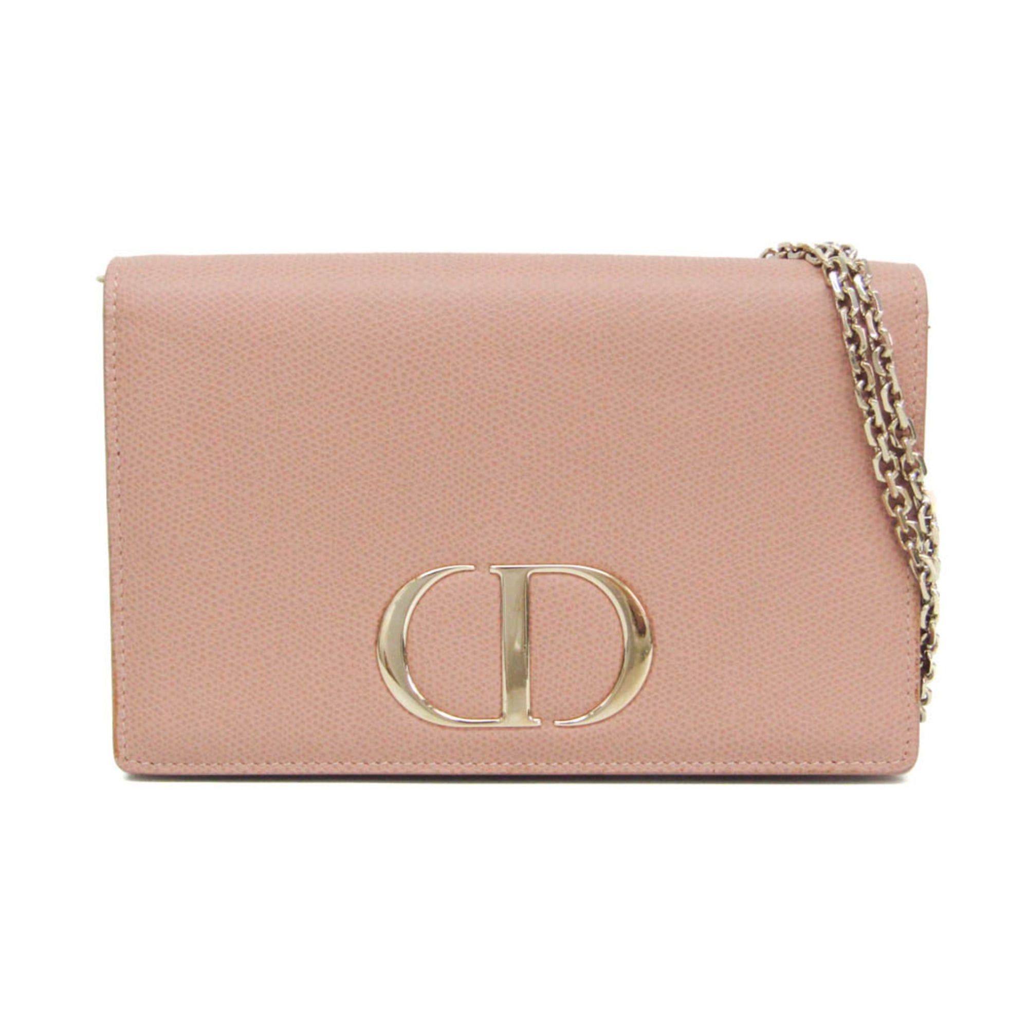 Dior Christian Dior 30 Montaigne Chain Shoulder Bag Women's Leather Shoulder Bag Pink Beige Size ONE SIZE - 1 Thumbnail