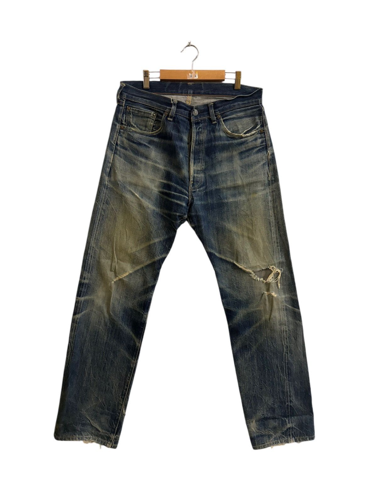 Levi's × Levi's Vintage Clothing LEVI’S BIG E J22 DISTRESSED DENIM Size US 32 / EU 48 - 1 Thumbnail