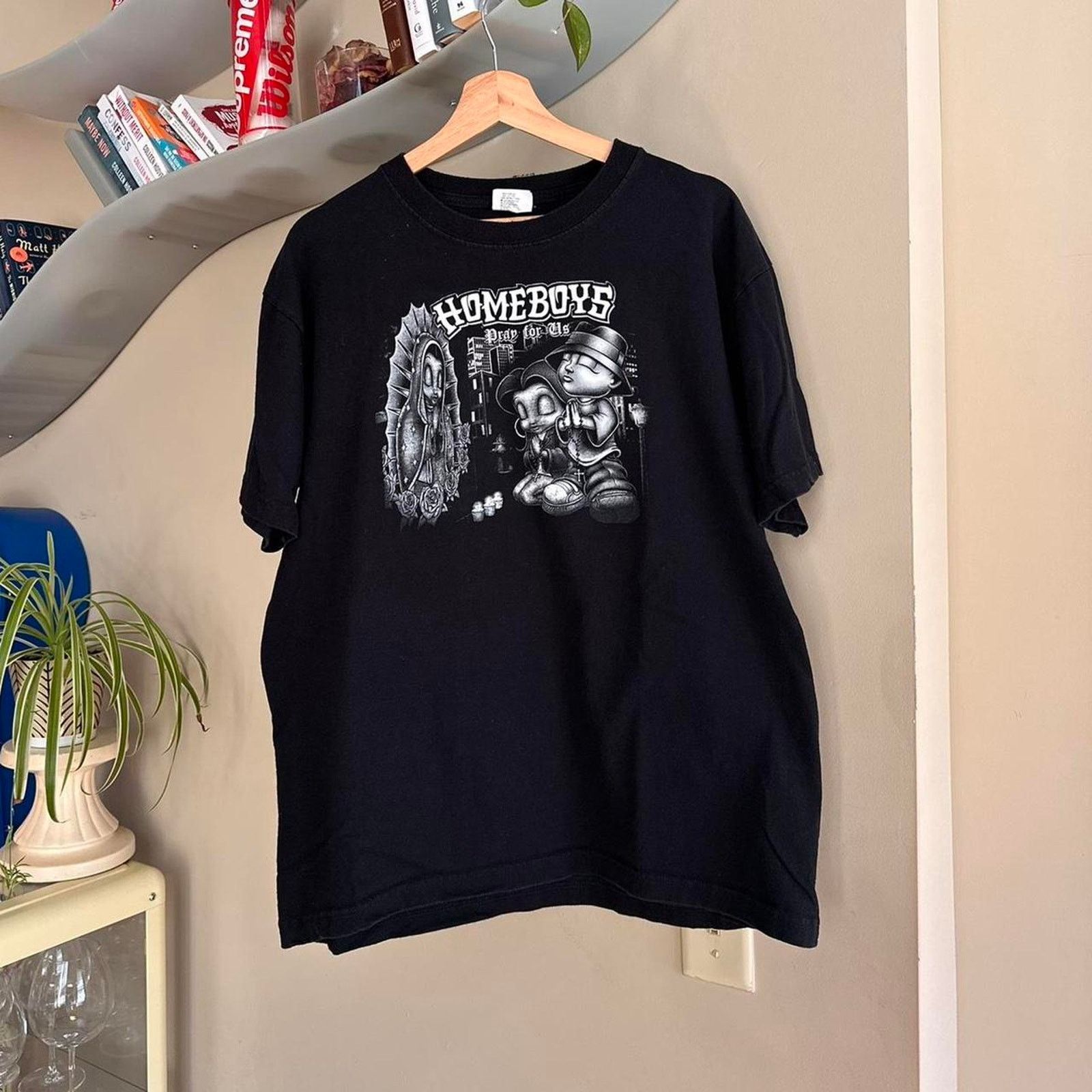 Vintage Vintage Y2K Homeboys Pray For Us Homies Shirt Size US L / EU 52-54 / 3 - 1 Thumbnail
