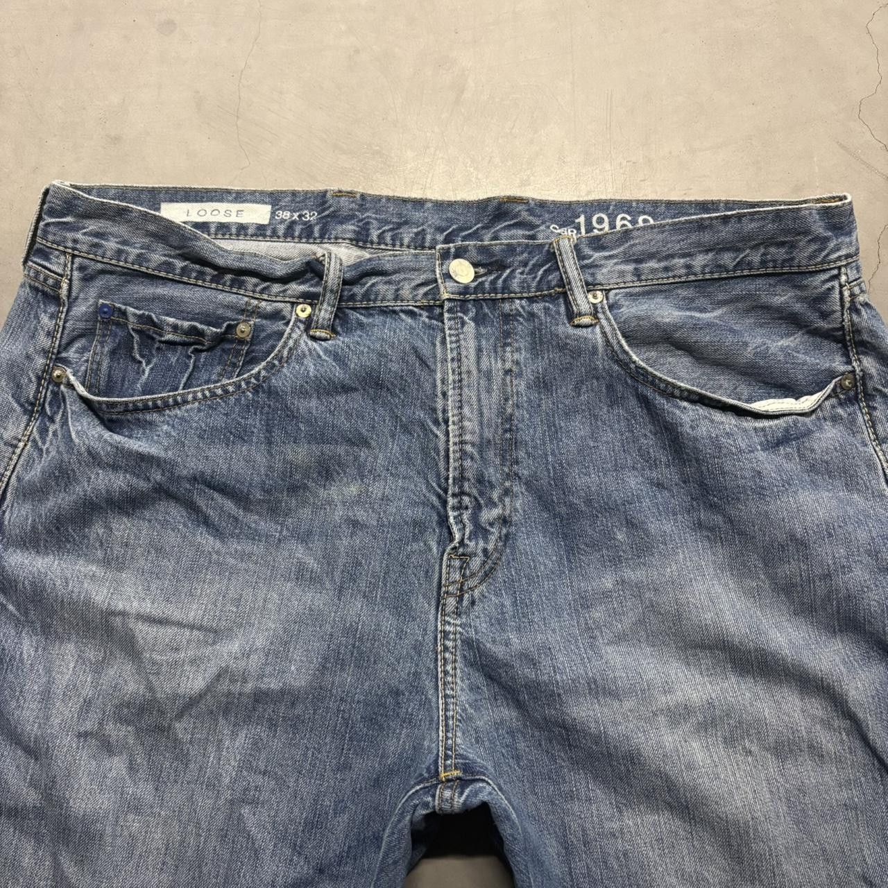 Gap Crazy Vintage Y2K/2000s Super Baggy Loose Fit Skater Style Streetwear Medium Blue Wash Gap Denim Jeans! Size US 38 / EU 54 - 4 Thumbnail
