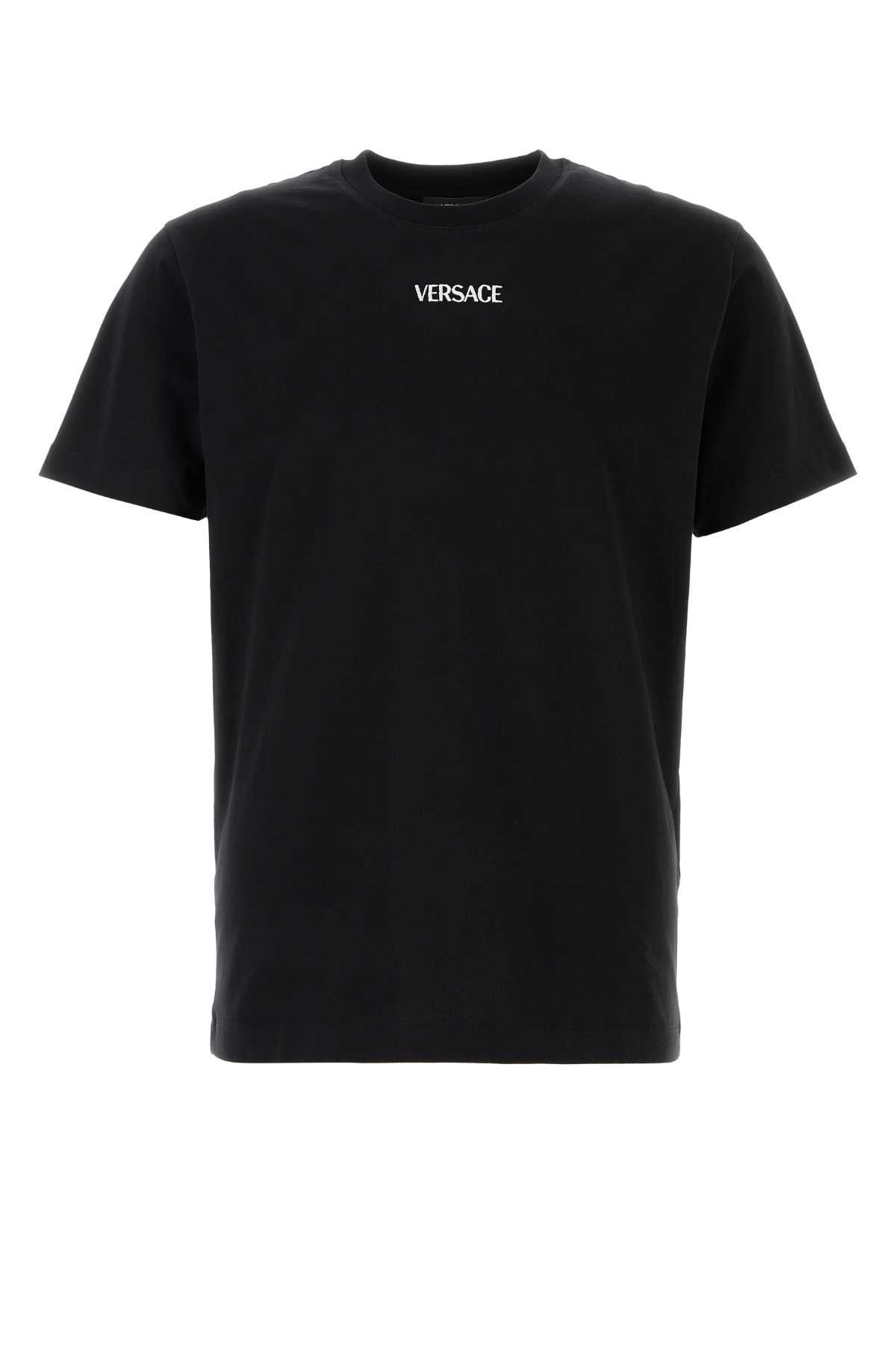 Versace Black Cotton T-Shirt Size US S / EU 44-46 / 1 - 1 Thumbnail