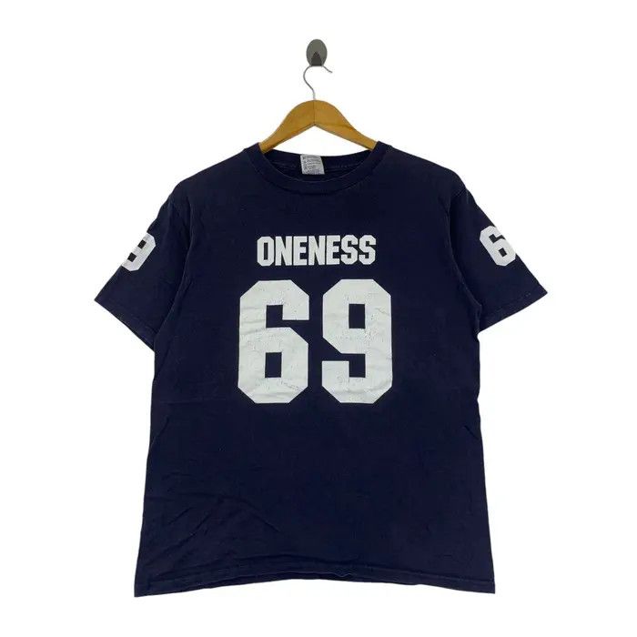 Anvil Vintage 90’ M-69 ONENESS JAPAN Natural Indigo Tee Shirt Size US M / EU 48-50 / 2 - 1 Thumbnail