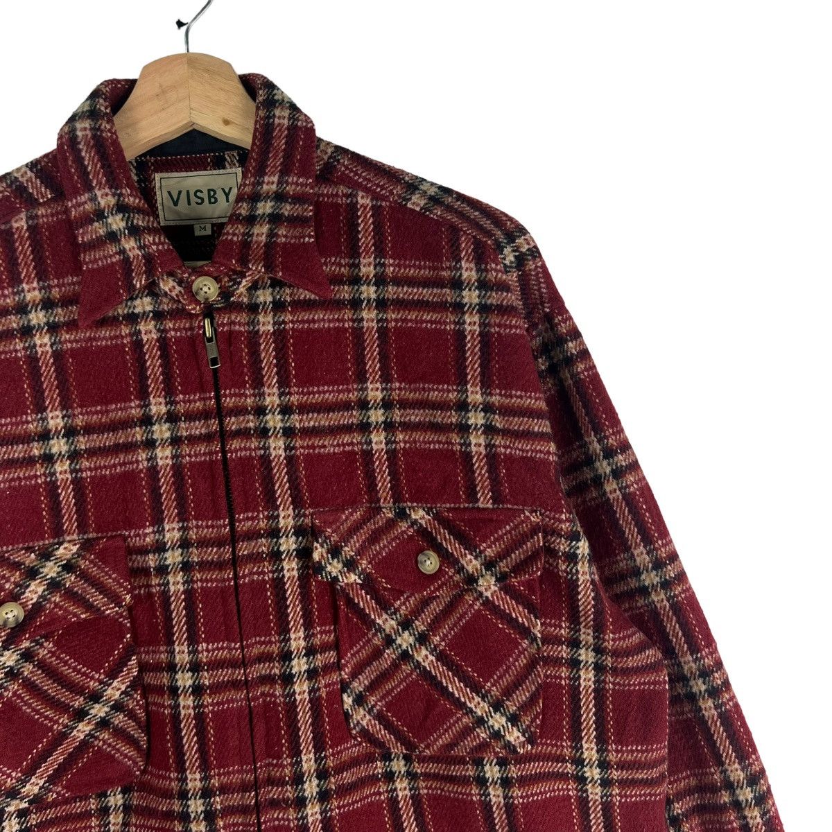 Flannel 🔥90’s Vtg Flannel Jacket Wool Visby Issey Miyake Japan Size US M / EU 48-50 / 2 - 4 Thumbnail