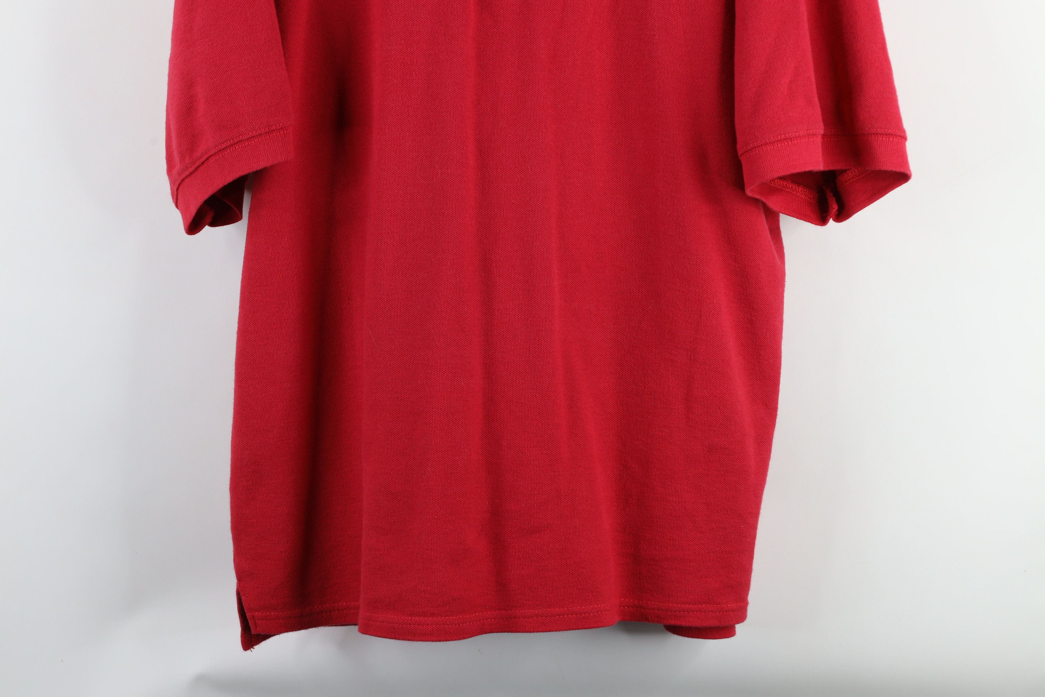 Columbia × Vintage Vintage 90s Columbia Spell Out Heavyweight Polo Shirt Red Size US M / EU 48-50 / 2 - 3 Thumbnail