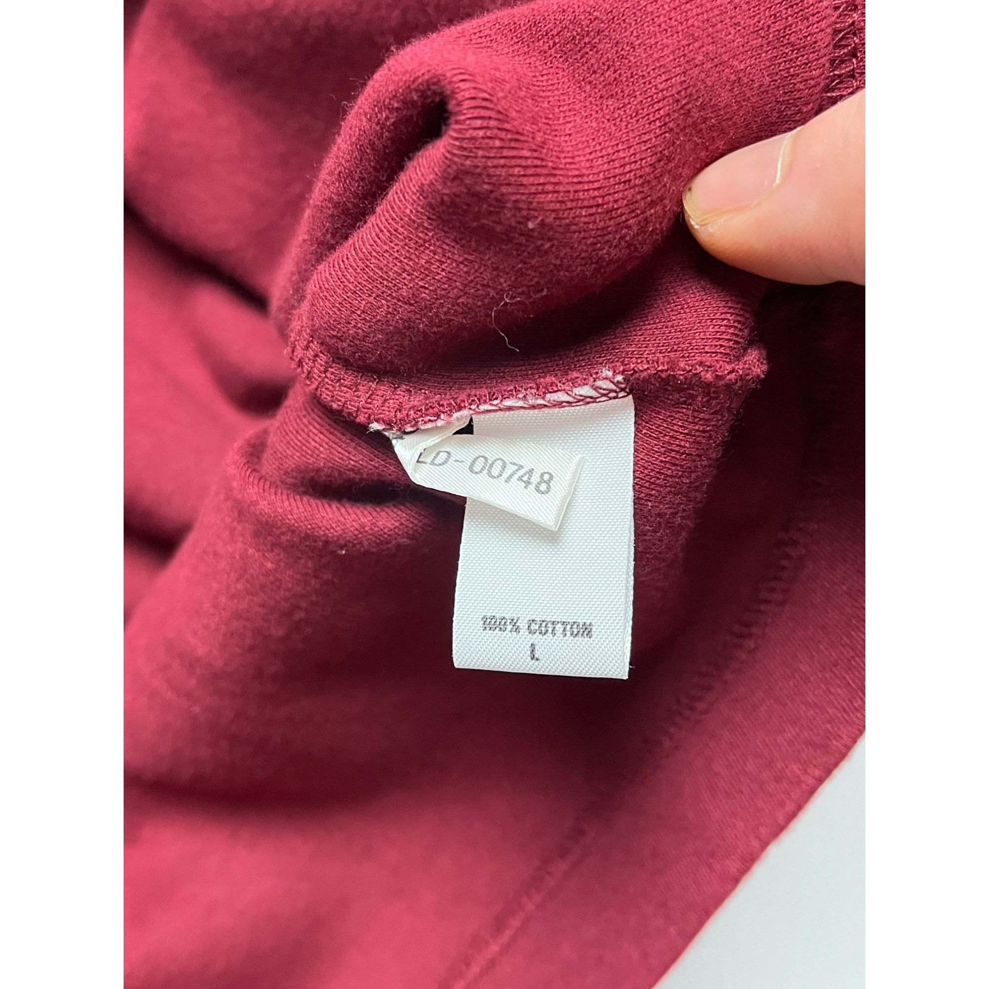 Yves Saint Laurent Yves Saint Laurent Mens Burgundy Long Sleeve Polo Shirt Size Size US L / EU 52-54 / 3 - 4 Thumbnail