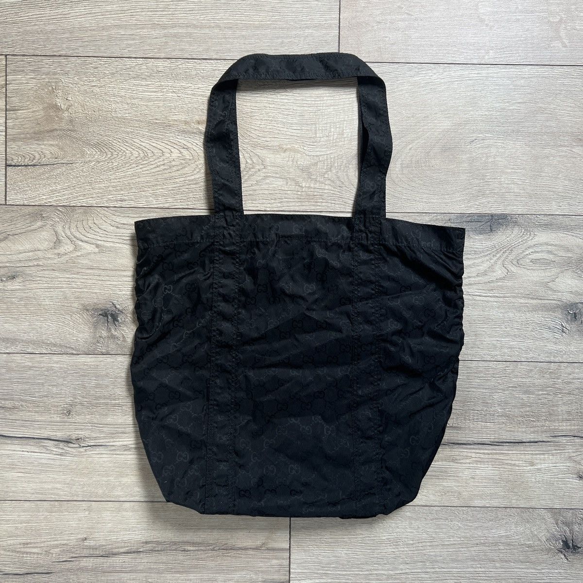 Gucci Gucci Canvas Black Monogram Tote Shopper Bag GG Size ONE SIZE - 6 Thumbnail