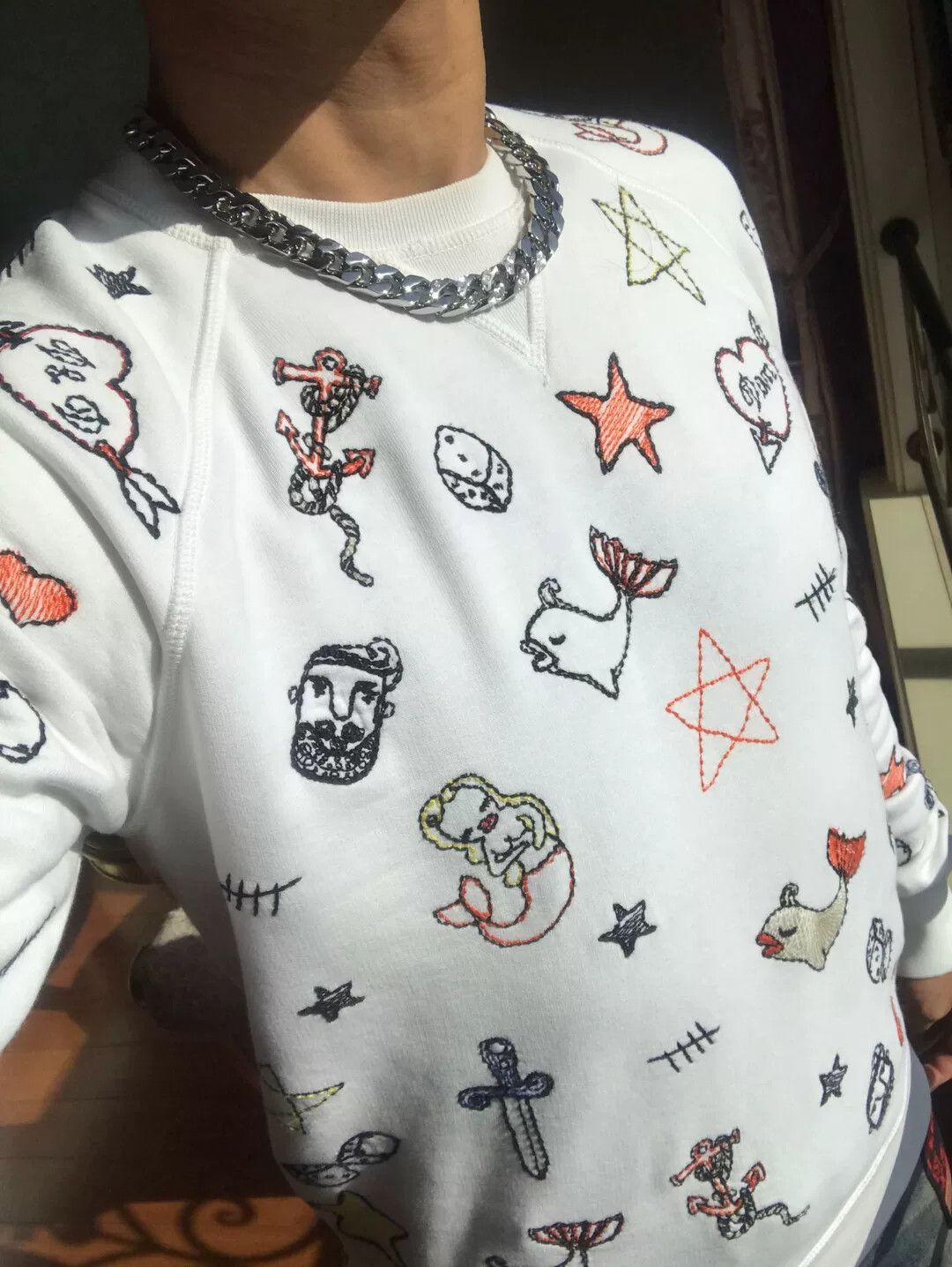 Dsquared2 Dsquared2 Embroidered White Sweatshirt M Size US M / EU 48-50 / 2 - 1 Thumbnail