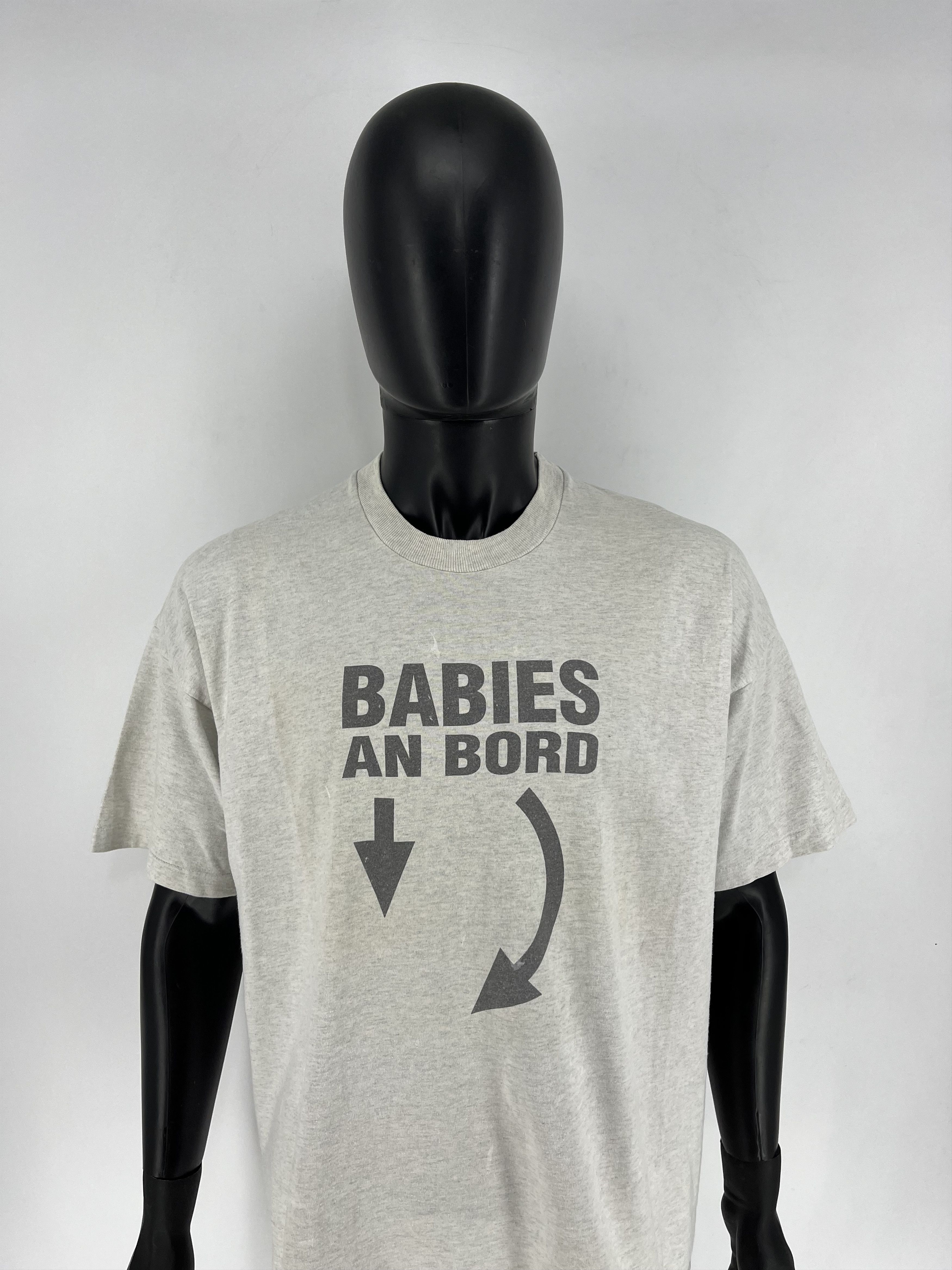 Band Tees Vintage Y2K Humor “Babies An Bord“ Size US XXL / EU 58 / 5 - 5 Thumbnail