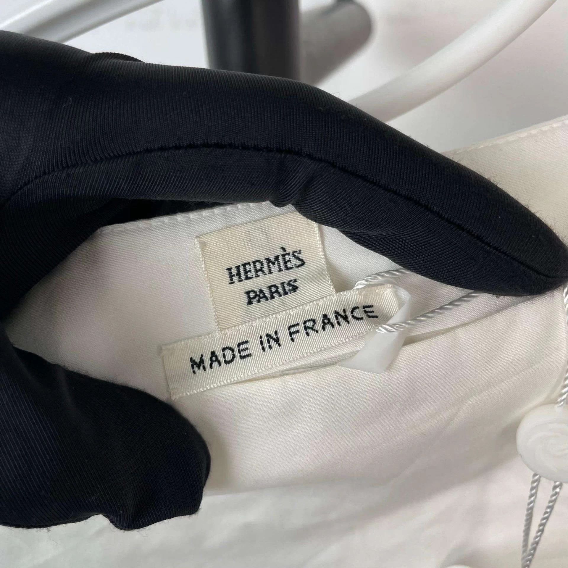 Hermes Hermes White Long Sleeve 38 Size S / US 4 / IT 40 - 3 Thumbnail