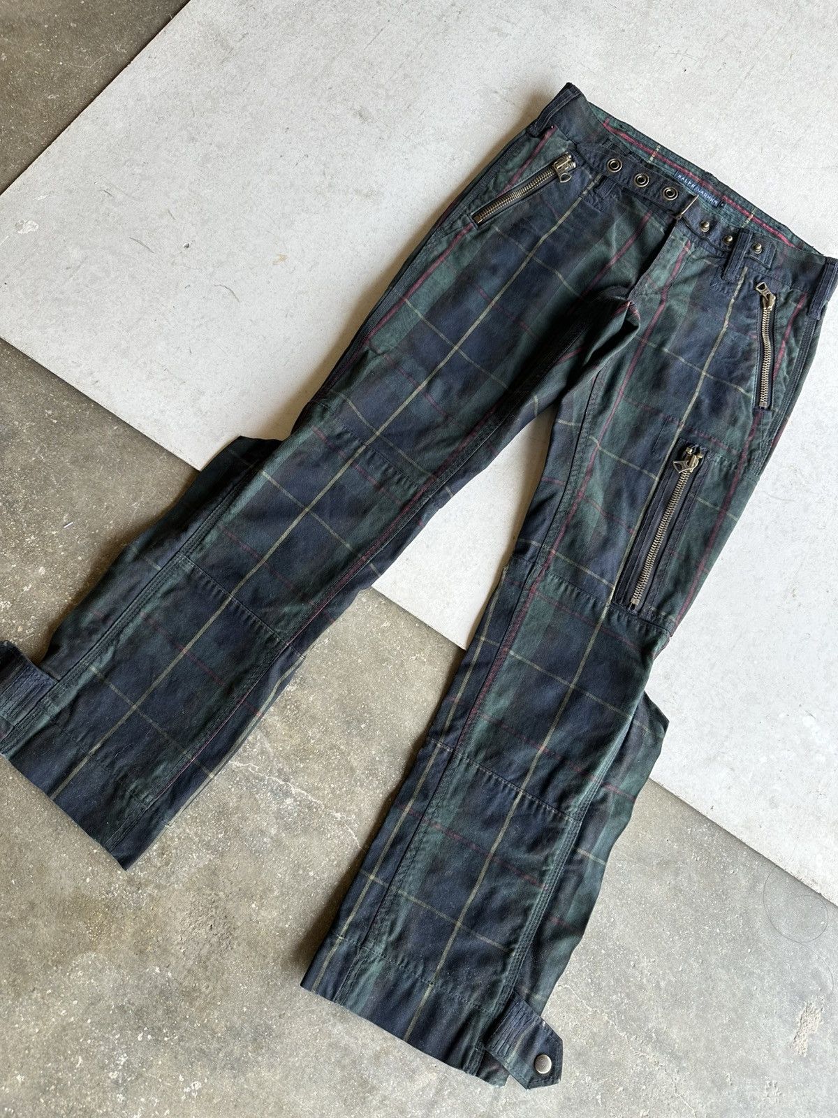 RRL Ralph Lauren RARE🔥🔥 Vintage RALPH LAUREN Check Tartan Bondage Punk Conmar Size US 30 / EU 46 - 1 Thumbnail