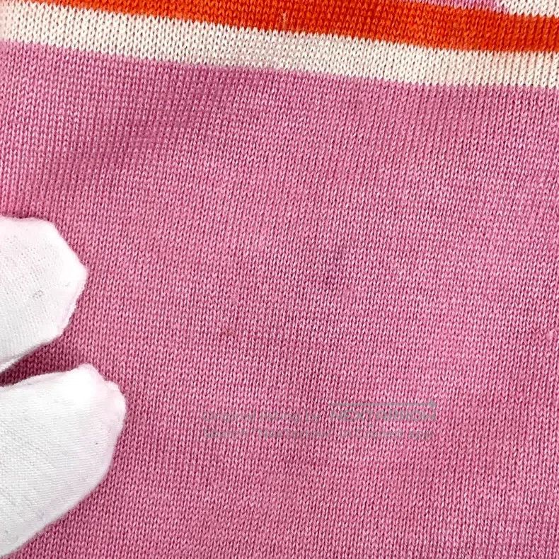 Hermes Hermes Pink Striped Rope Embroidered Cashmere Crew Neck Si Size XXS / US 00 / IT 34 - 9 Thumbnail