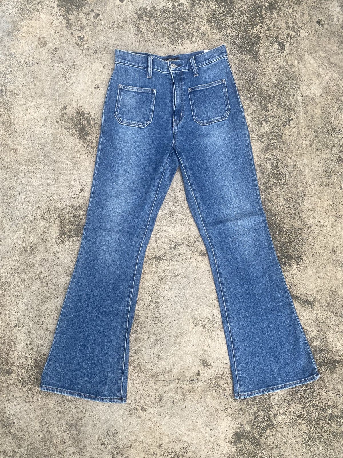 Japanese Brand Flare Jeans Rag Machine Bust Pant Bootcut Size US 27 - 3 Thumbnail