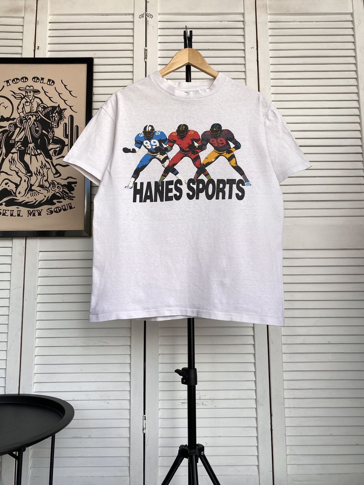 Hanes × Vintage Vintage Hanes Sport Football Best Team Befy Tee Shirt USA Size US M / EU 48-50 / 2 - 3 Thumbnail
