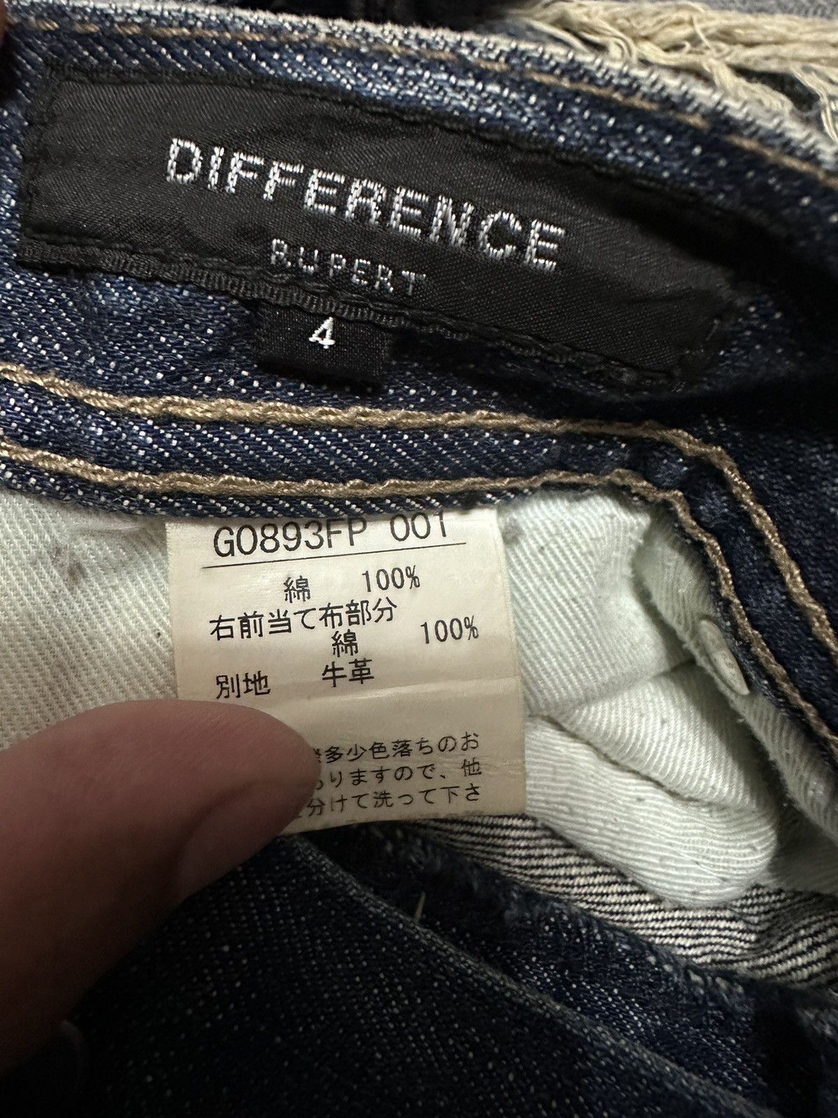 Hysteric Glamour × Japanese Brand 🇯🇵 Vintage Distressed Blue Denim Rupert Grunge Jeans Size US 33 - 5 Thumbnail