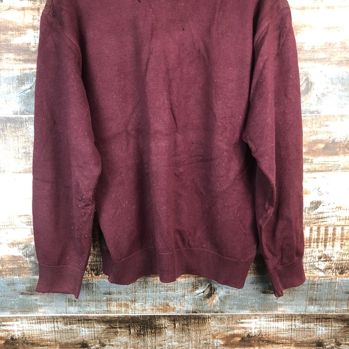 Homespun Knitwear × Japanese Brand DL Golden Bear Maroon Knitwear #C502 Size US L / EU 52-54 / 3 - 14 Thumbnail