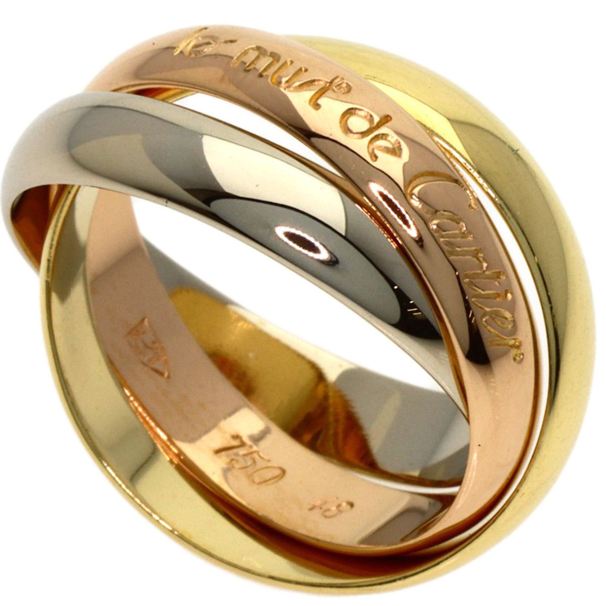Cartier Cartier Trinity #48 Ring, 18K Yellow Gold/18K White Pink Gold, Women's, CARTIER Size ONE SIZE - 1 Thumbnail