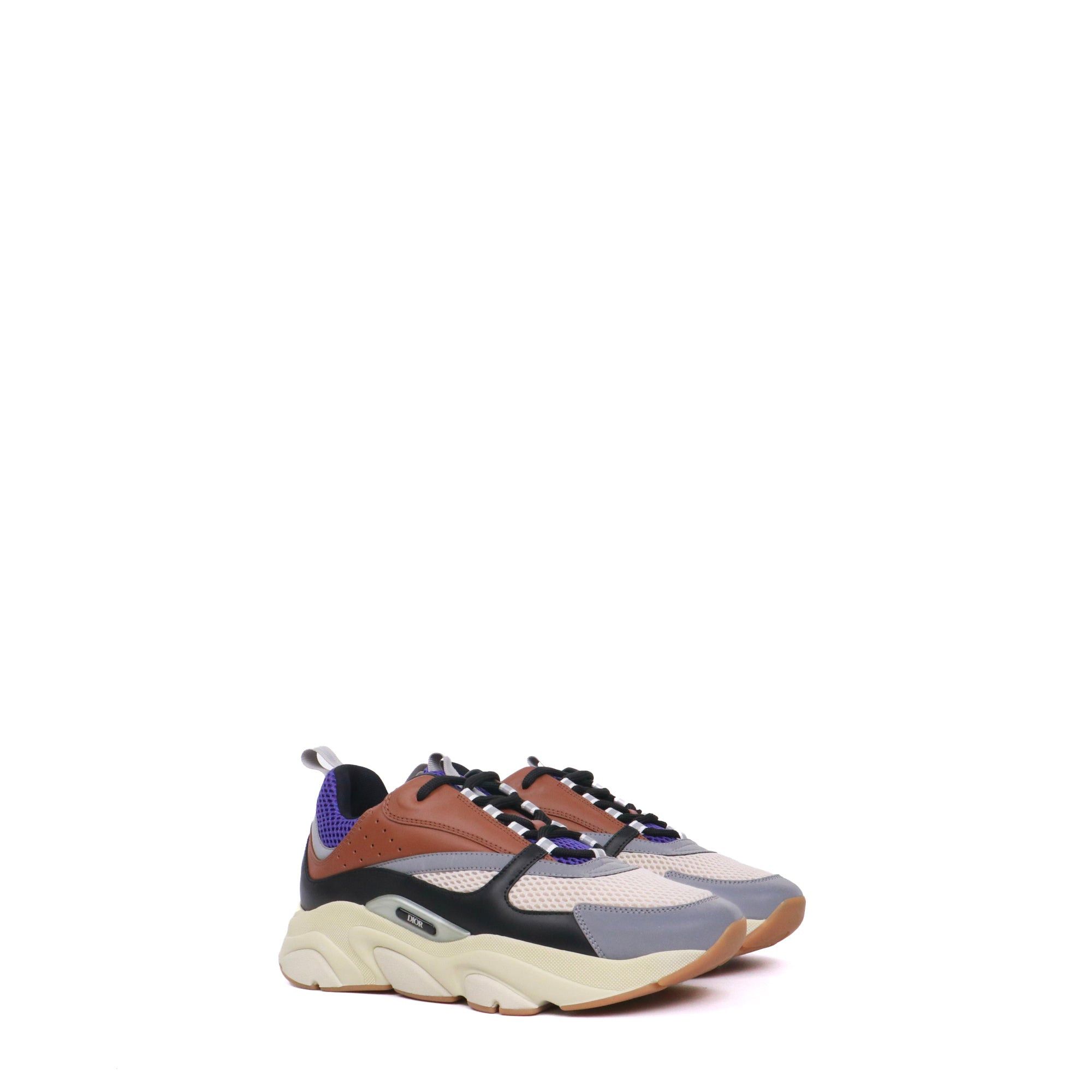 Dior DIOR - B22 Dior sneakers in “coffee purple” mesh fabric (T43) Size US 10 / EU 43 - 1 Thumbnail