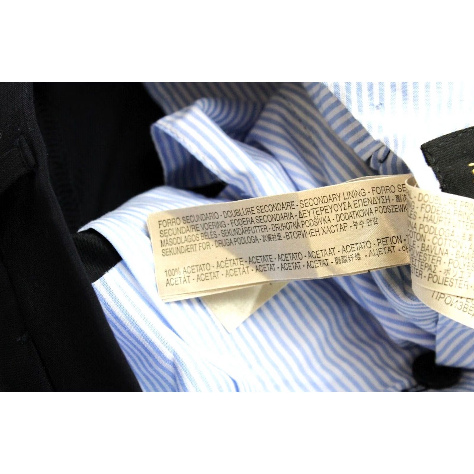 Massimo Dutti Massimo Dutti Trousers Men US 30 Wool Pinstripe Dark Blue Slim Style Size US 30 / EU 46 - 7 Thumbnail