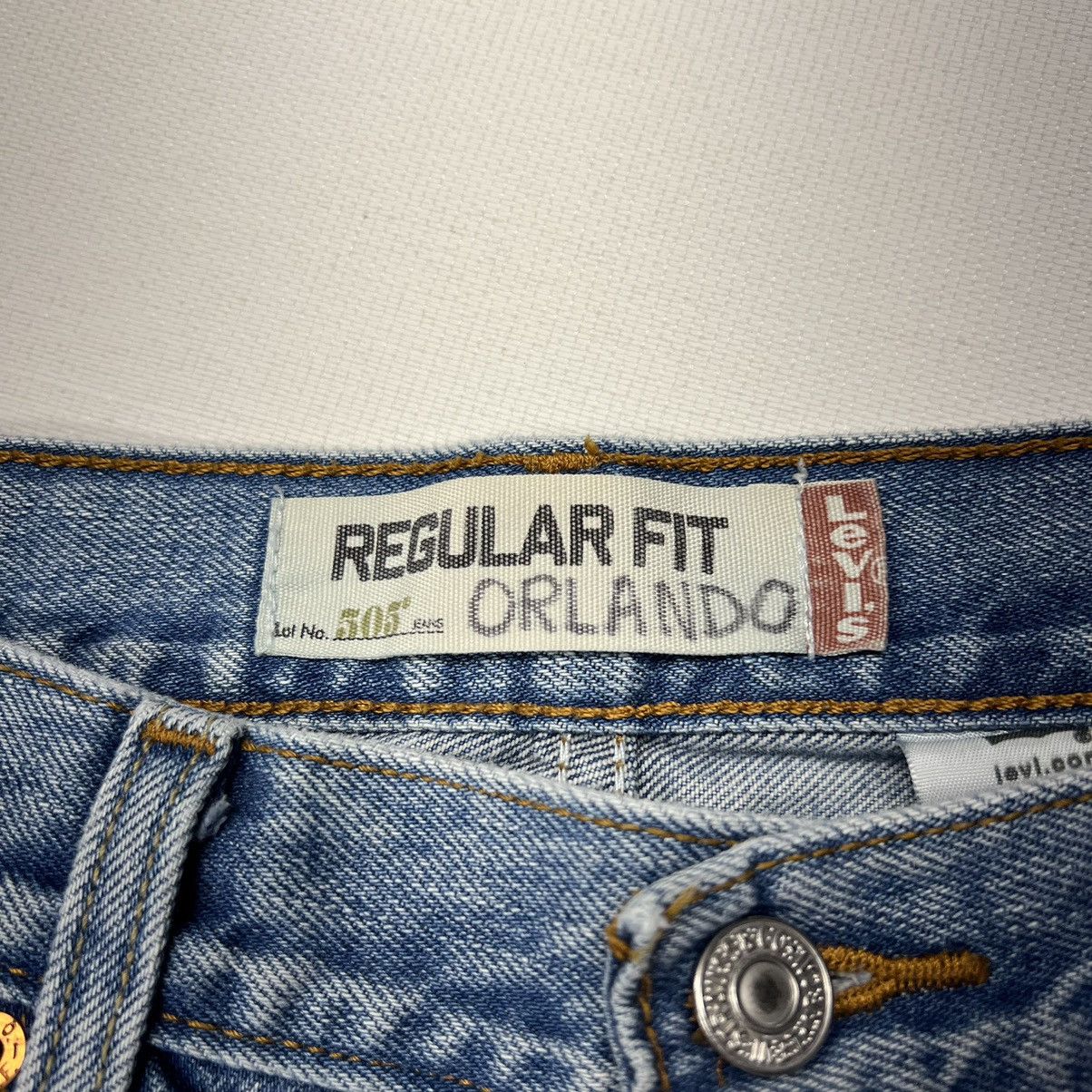 Levi's Levis 505 Jeans Regular Fit Straight Blue Pants Denim Y2K Size US 33 - 7 Thumbnail