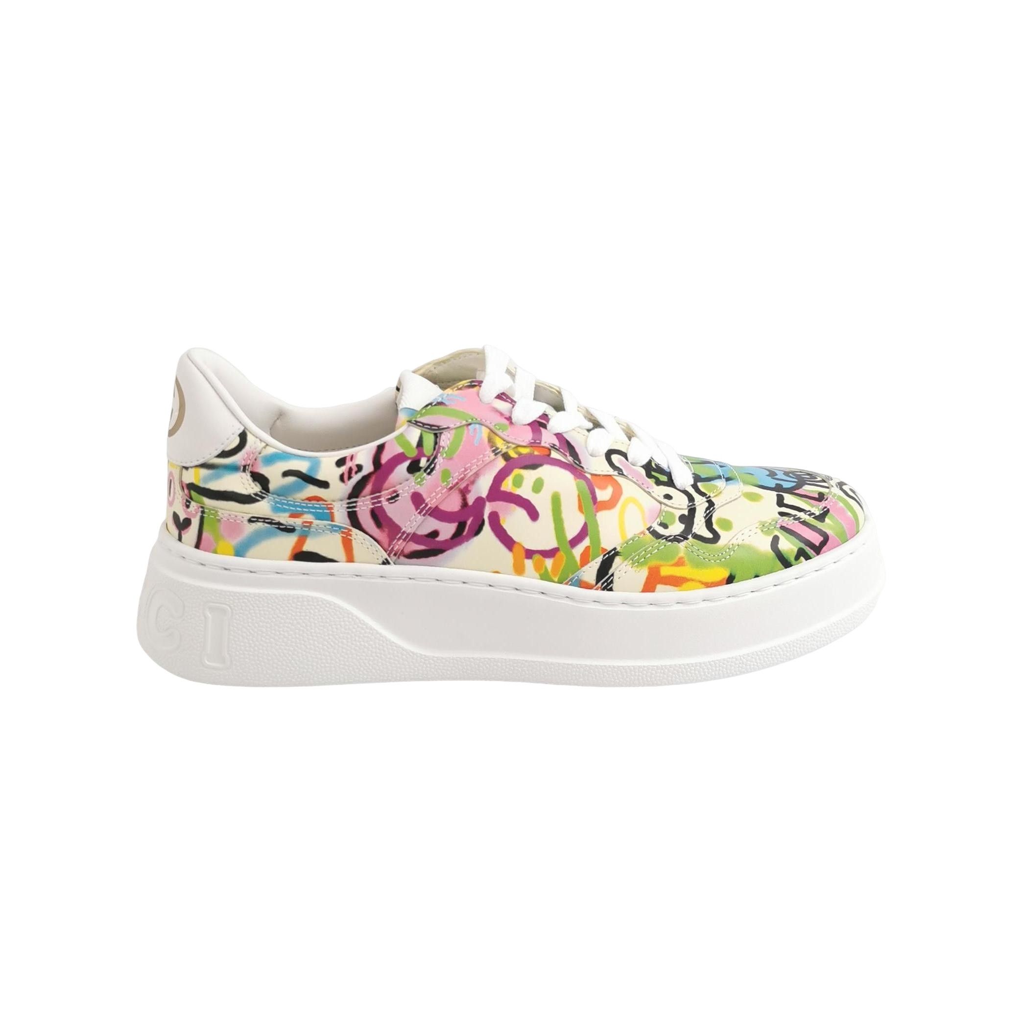 Gucci Gucci Graffiti Print Low-Top Sneakers Size 7 Size US 7 / EU 40 - 1 Thumbnail