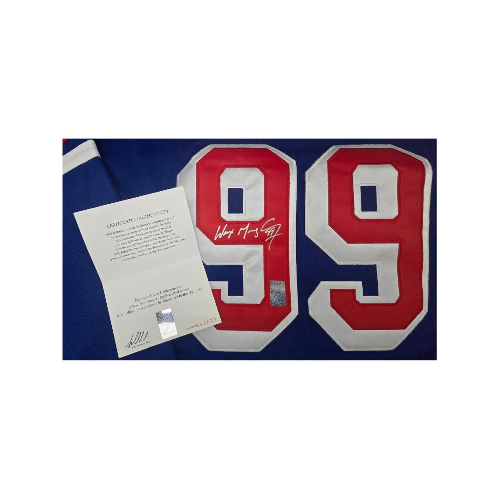 Other Wayne Gretzky NY Rangers Signed jersey WG Authentic COA Size ONE SIZE - 4 Thumbnail