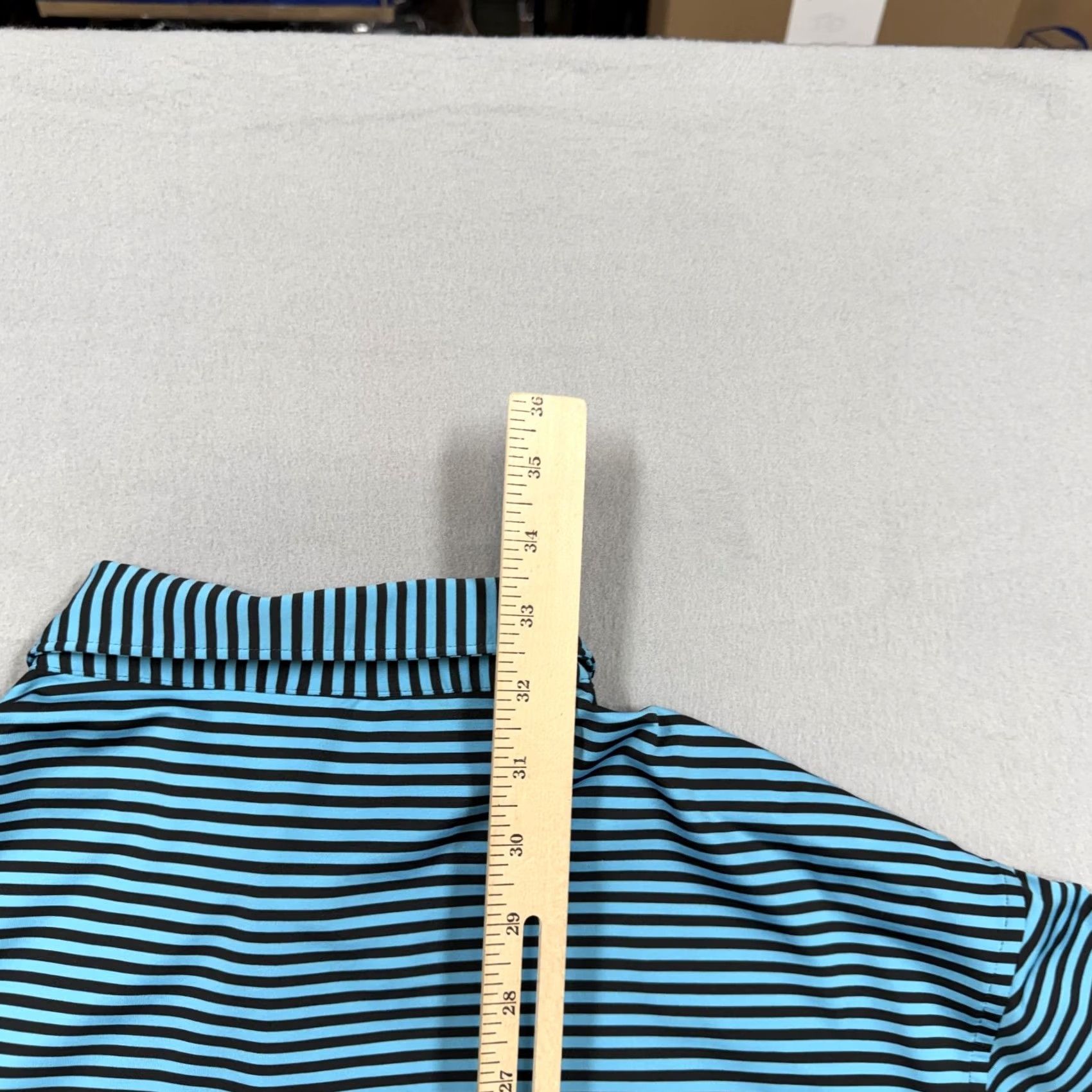 Peter Millar Peter Millar Polo Shirt Mens Large Blue Stripe Summer Comfort Golf Performance Shirt Size US L / EU 52-54 / 3 - 7 Thumbnail