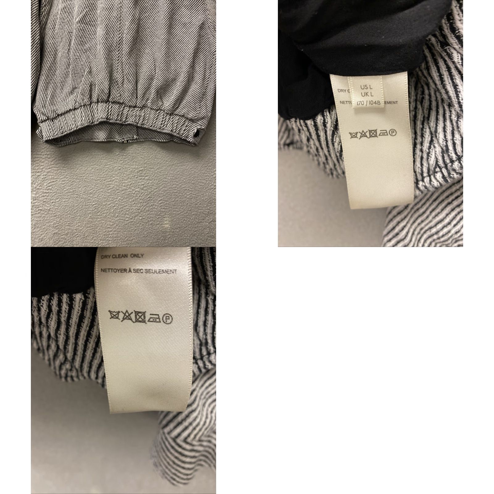 Free People Free People Jacket Zip Coat Womens L Black White Striped Cotton / Size L / US 10 / IT 46 - 8 Thumbnail