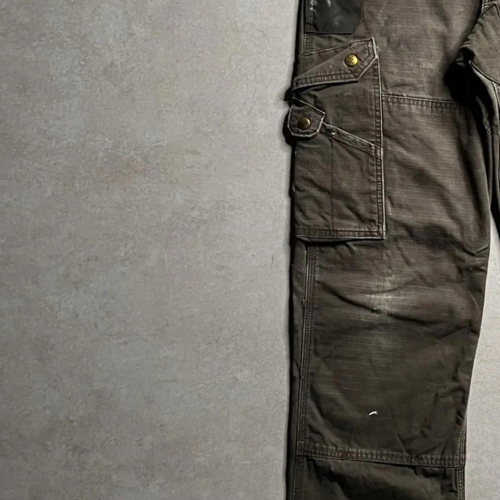 Carhartt Vintage Carhartt Brown Ripstop Cargo Pants - 32x32 Size US 32 / EU 48 - 4 Thumbnail