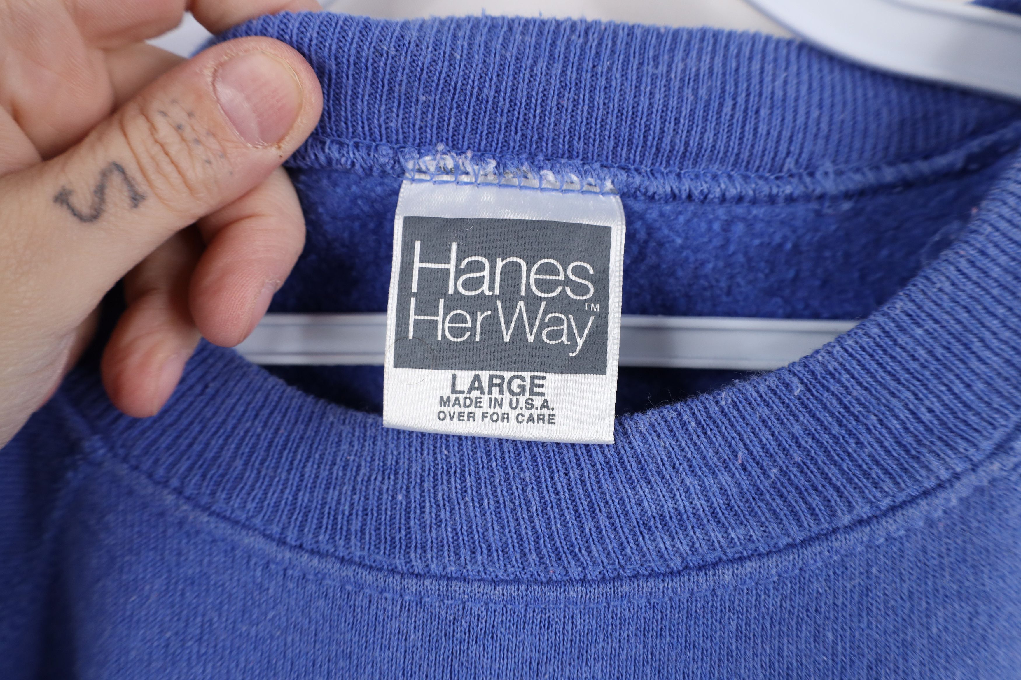 Vintage Vintage 90s Streetwear Crewneck Sweatshirt Periwinkle USA Size L / US 10 / IT 46 - 4 Thumbnail