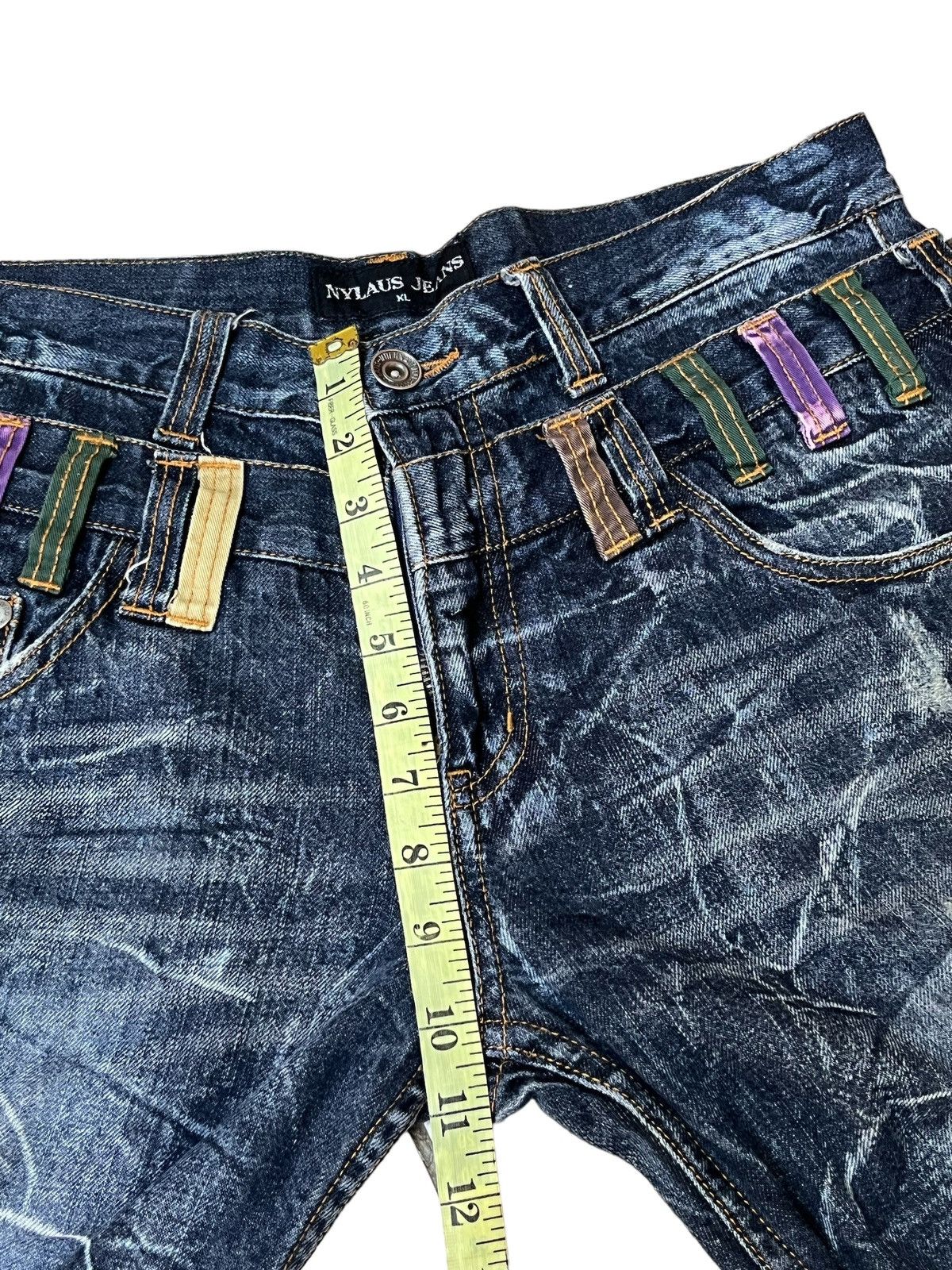 Japanese Brand SICK🔥JAPANESE BRAND "NYLAUS JEANS" DOUBLE WAIST JEANS Size US 34 / EU 50 - 18 Thumbnail