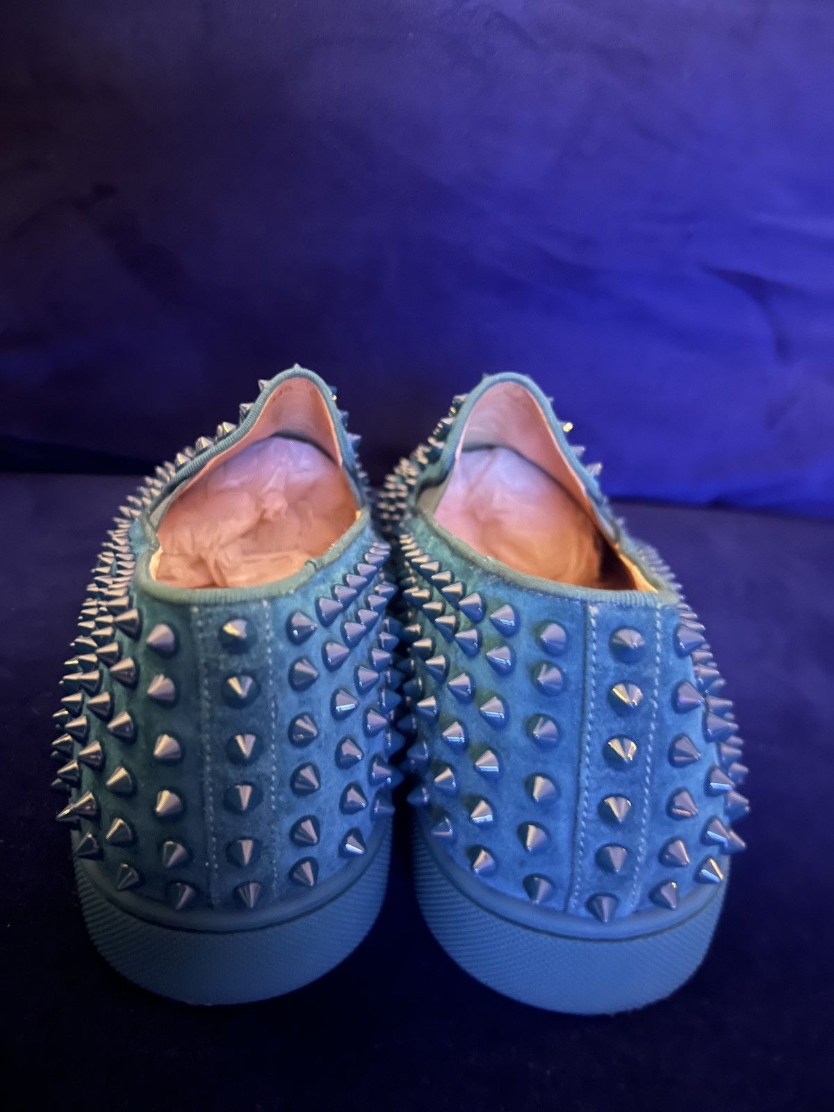 Christian Louboutin Christian Louboutin Roller-Boat Flat Lagune Blue Spikes Size US 11.5 / EU 44-45 - 4 Thumbnail
