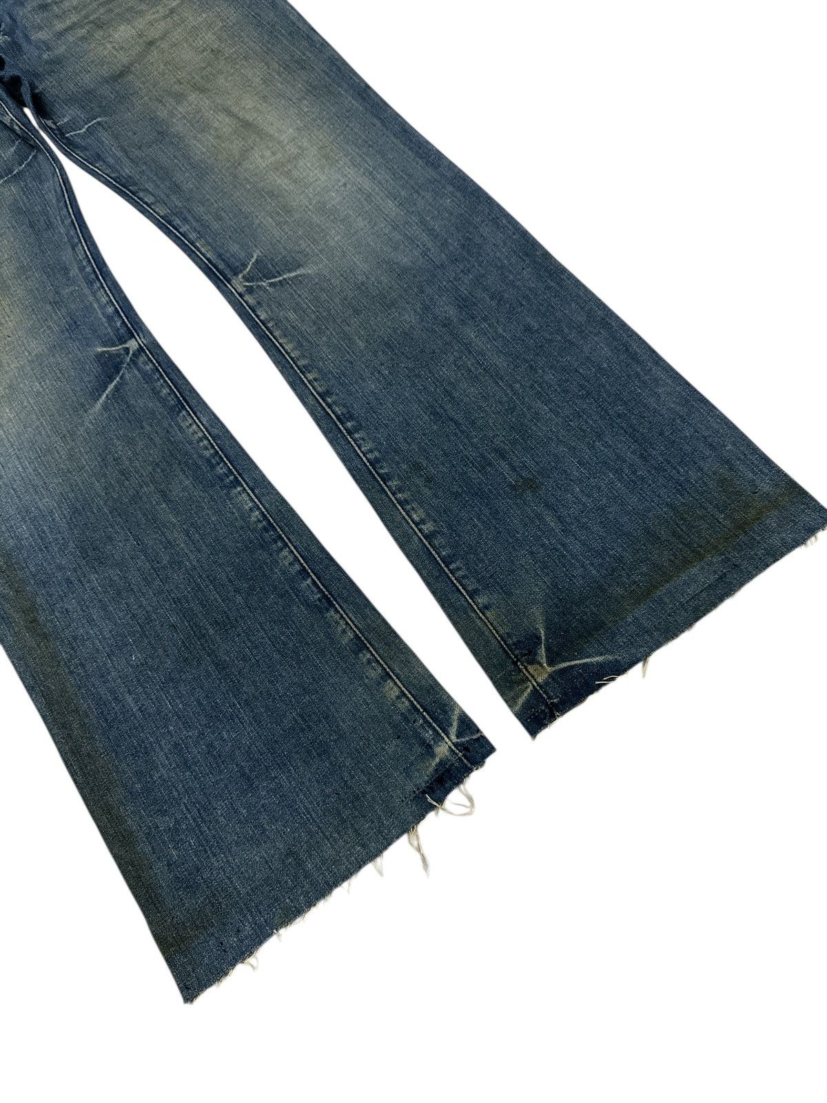 Kapital Distress Robin Jeans Flare Embroid Denim. Size US 32 / EU 48 - 3 Thumbnail