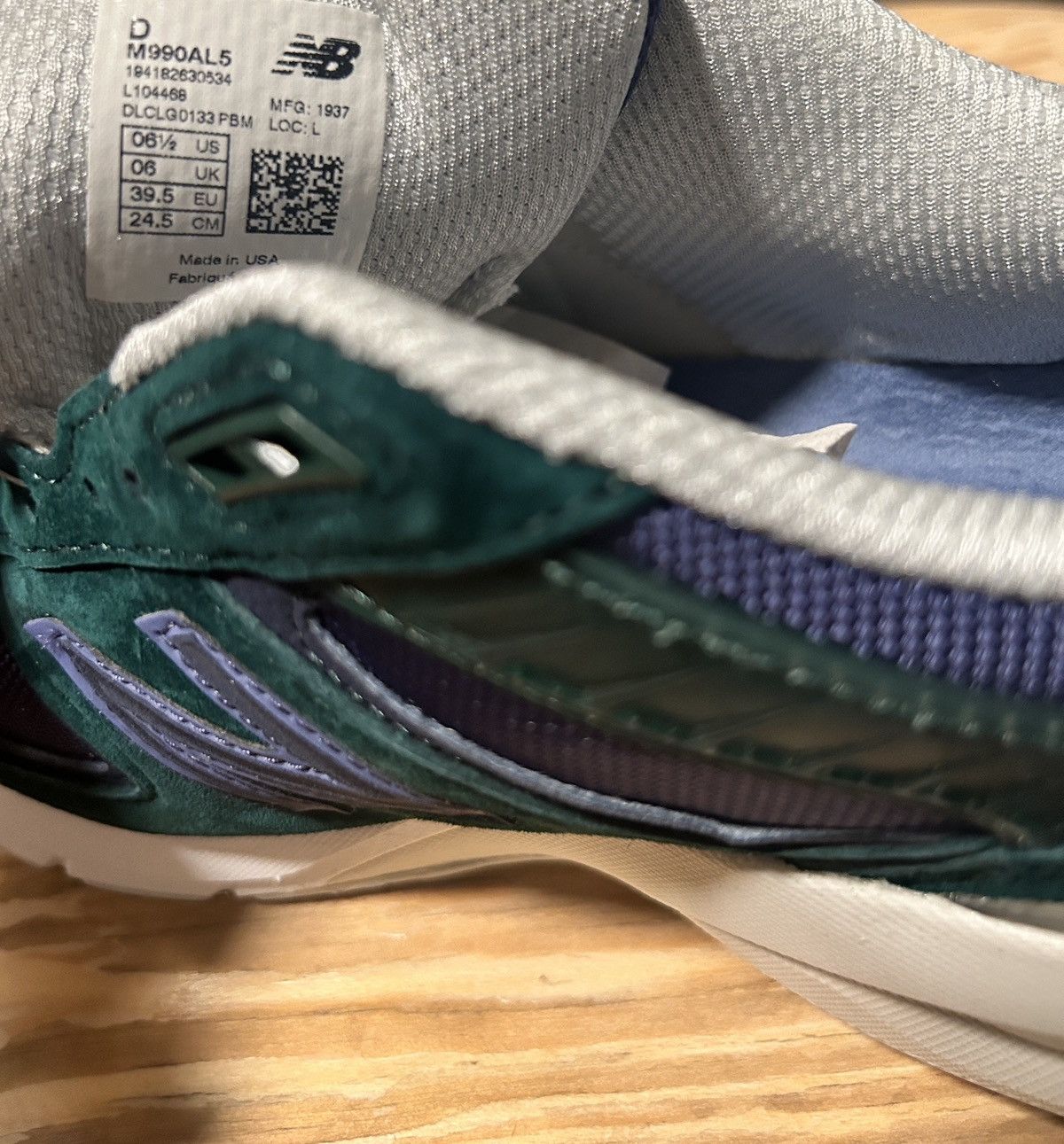 Aime Leon Dore × New Balance AIME LEON DORE NEW BALANCE 990V5 GREEN NAVY size US 7.5 Size US 6.5 / EU 39-40 - 8 Thumbnail