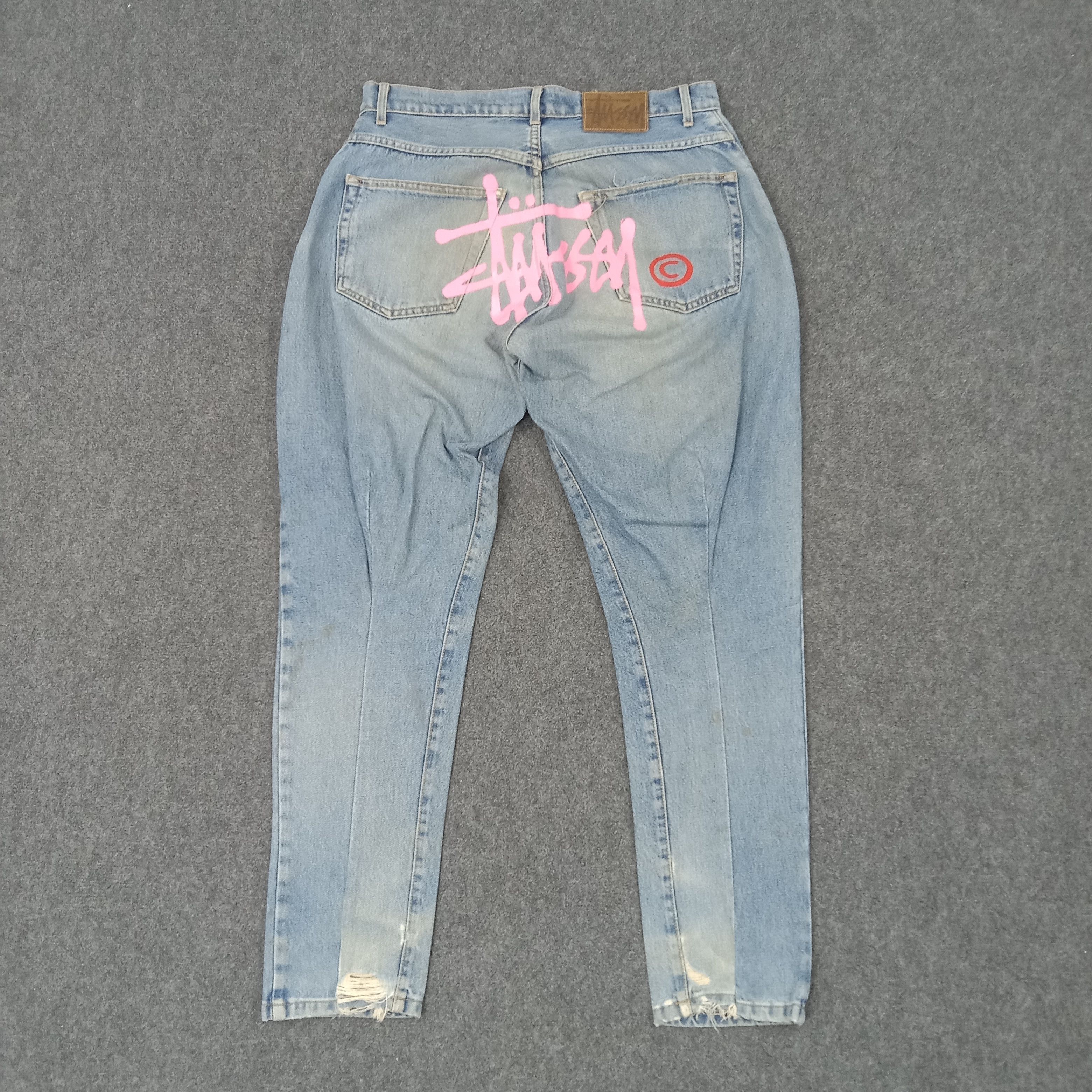 Stussy American Streetwear Style Denim Jeans C217N28