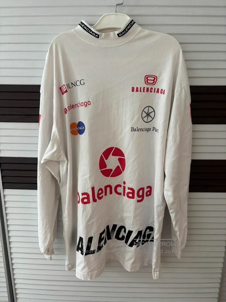 Balenciaga Balenciaga Letter print plain knit long-sleeve T-shirt Size US S / EU 44-46 / 1 - 1 Thumbnail