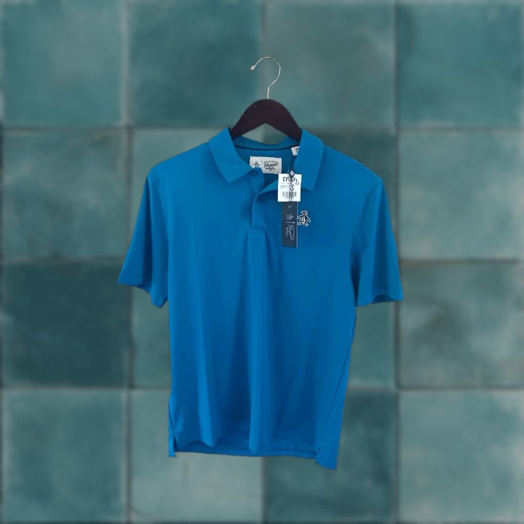 Original Penguin VINTAGE Original Penguin by Munsingwear Golf Polo Mens XS NOS NWT Ocean Blue Short Sleeve Collared Patch Logo 27.5" Long 20" Across 9.5" Sleeves Mens Size US S / EU 44-46 / 1 - 1 Thumbnail