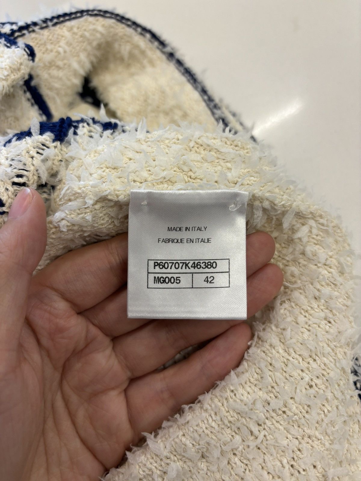 Chanel SS19 blue/ white varsity CC logo cardigan Size US M / EU 48-50 / 2 - 5 Thumbnail