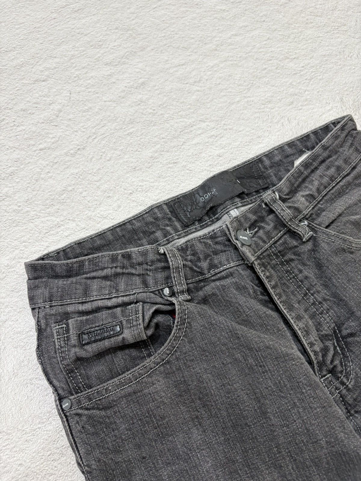 Dolce & Gabbana 2000s Dolce gabbana skiny smoke wash denim pants punk style Size US 27 - 5 Thumbnail