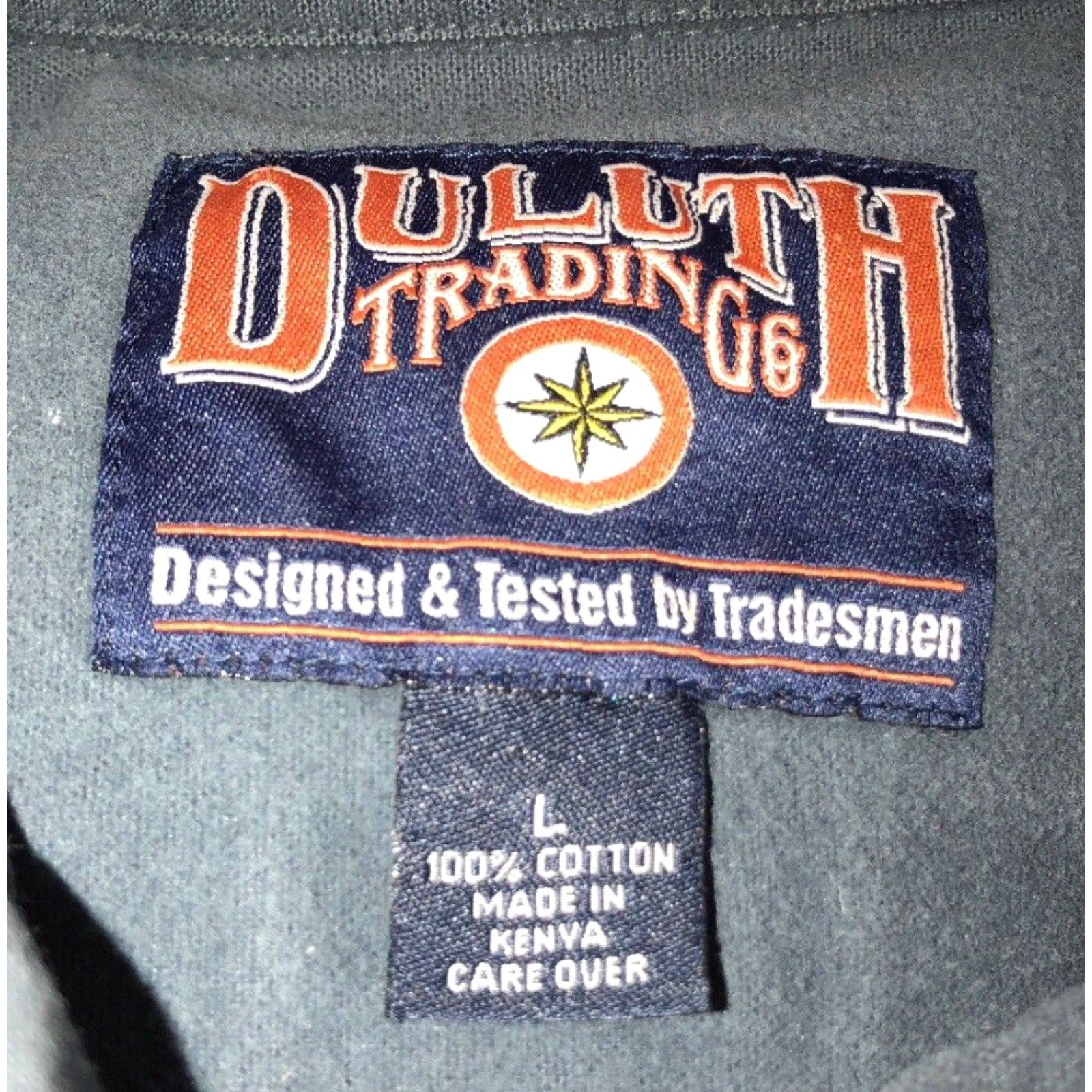 CO VINTAGE Duluth Trading Co Men's Long Sleeve Button-Front Jacket Size Large Gray Clothing Size US L / EU 52-54 / 3 - 6 Thumbnail