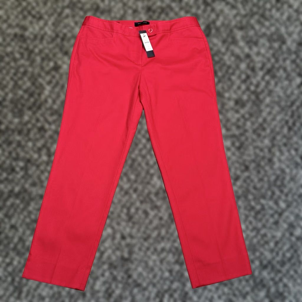 Talbots Talbots Hampshire Ankle Pants Womens 10 Petite Red Stretch New Size 32" / US 10 / IT 46 - 1 Thumbnail