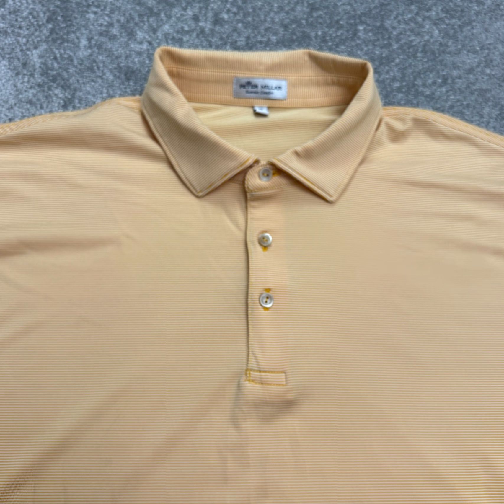 Peter Millar Peter Millar Summer Comfort Polo Shirt Mens XL Orange Striped Moisture Wicking Polo Shirt Size US XL / EU 56 / 4 - 3 Thumbnail