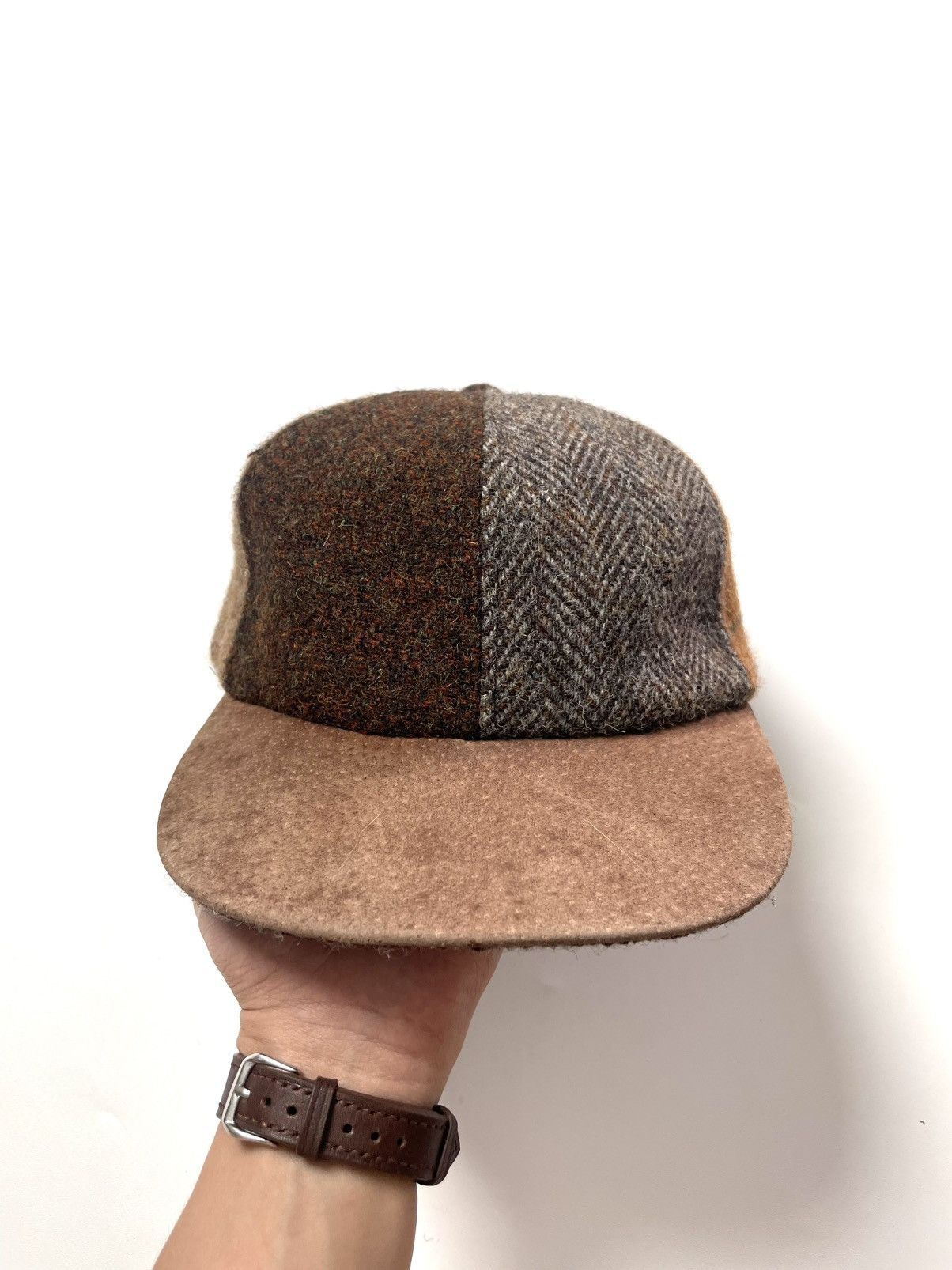 Harris Tweed Harris Tweed Patchwork Wool Hat Size ONE SIZE - 3 Thumbnail