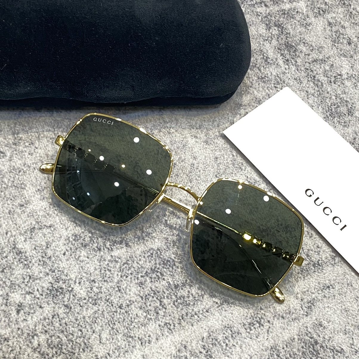 Gucci GUCCI GG1434S 001 Sunglasses GOLD Size ONE SIZE - 4 Thumbnail