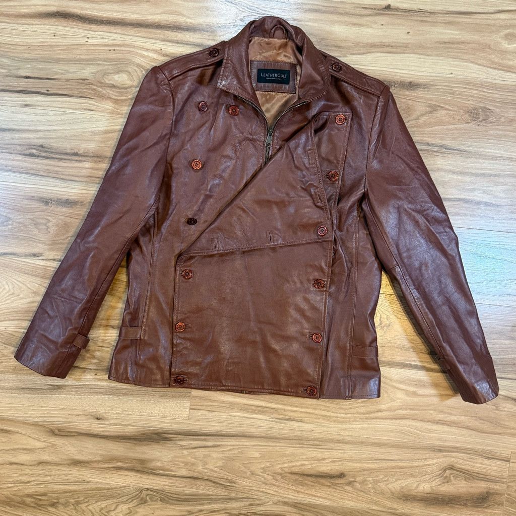 Branded Leather Women’s Leathercult Custom Brown Leather Jacket Size S Size XL / US 12-14 / IT 48-50 - 3 Thumbnail