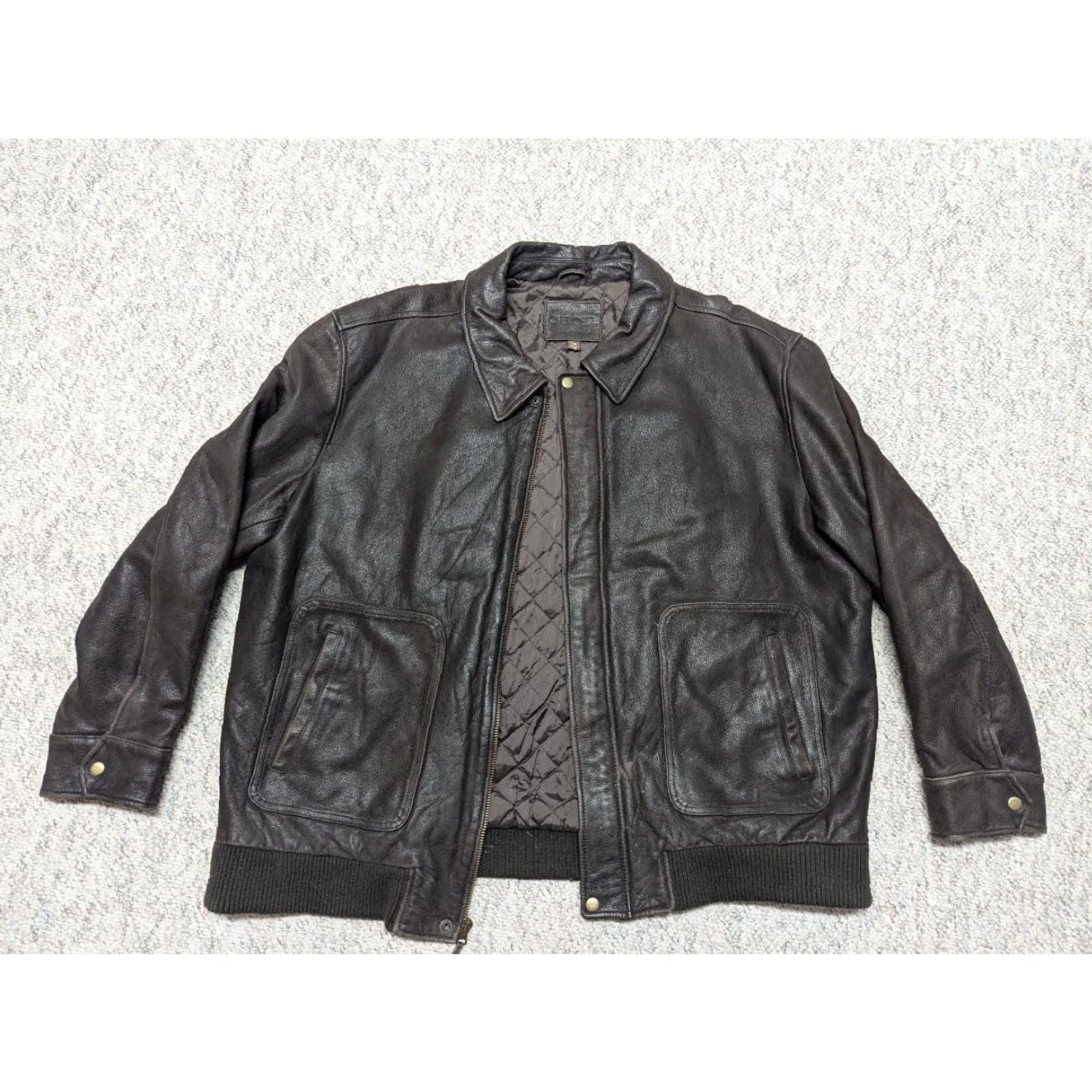 Cherokee vintage 1990s bomber jacket 2XL cowhide leather PATINA motorcycle y2k mad max Size US XXL / EU 58 / 5 - 2 Thumbnail
