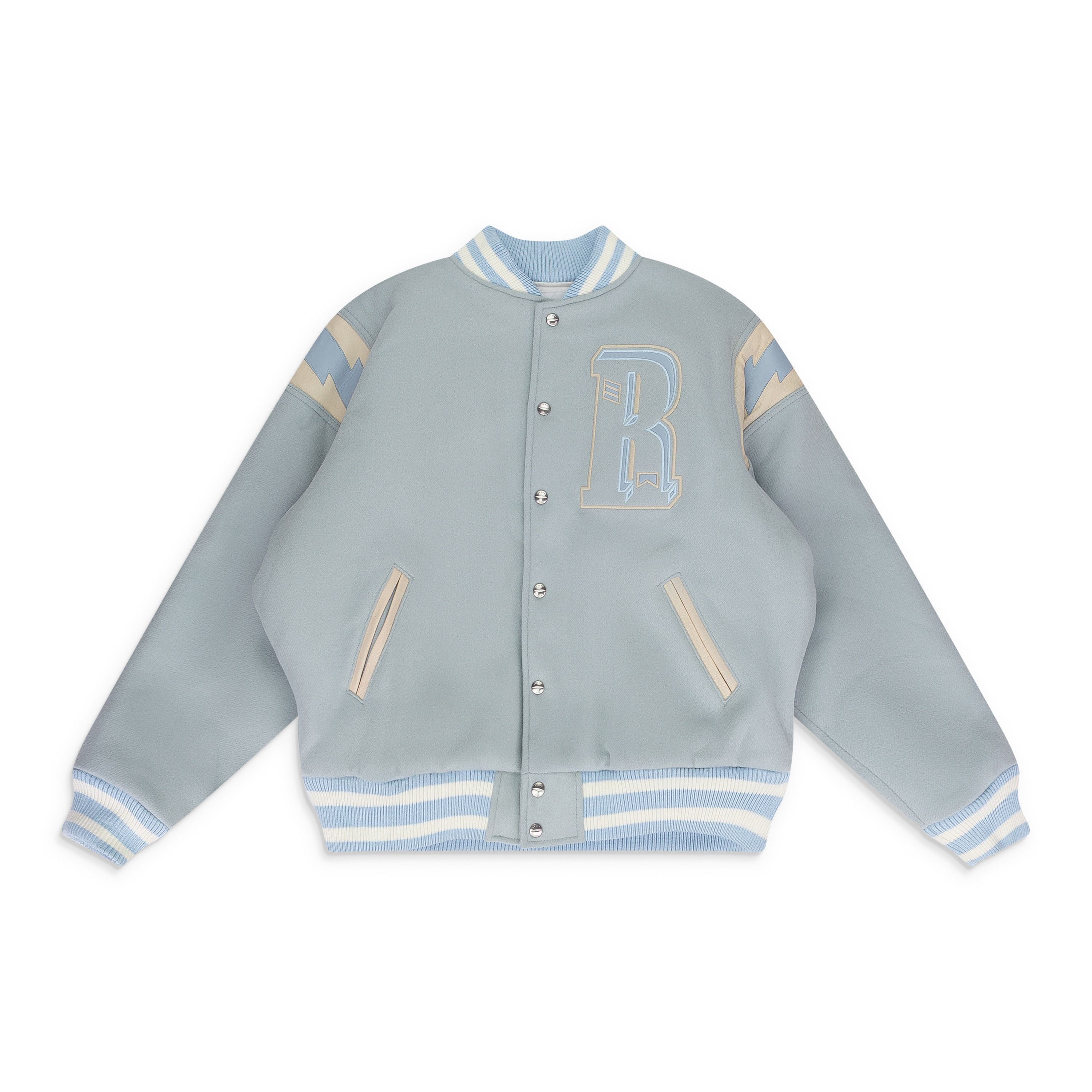 Rhude Rhude Mint Wool Lightning Varsity Jacket SIZE XXL Size US XXL / EU 58 / 5 - 1 Thumbnail
