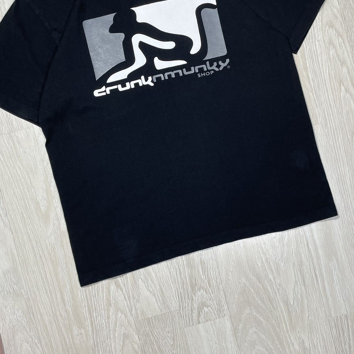 DrunknMunky Drunkn Munky Tee Black Puff Print SK8 Y2K Street Size US L / EU 52-54 / 3 - 3 Thumbnail