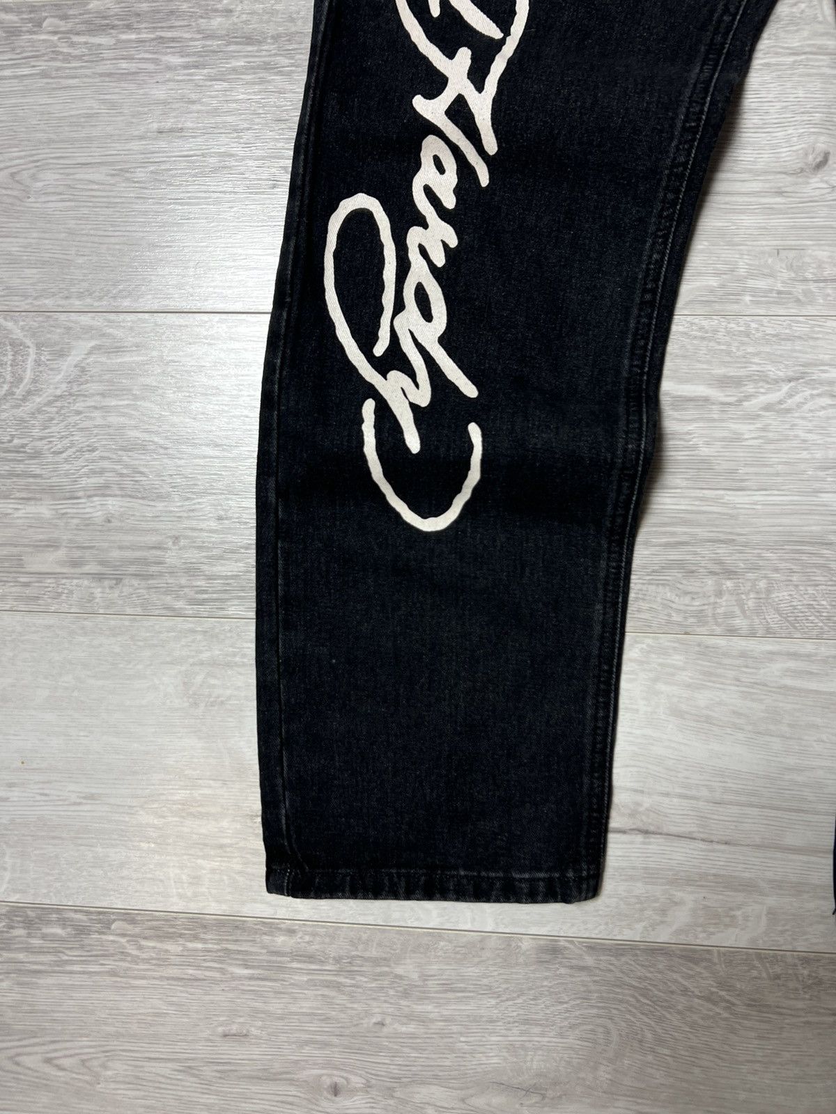 Ed Hardy Ed Hardy Embroidered Dragon Flame Straight Leg Jean Big Logo Size US 32 / EU 48 - 6 Thumbnail