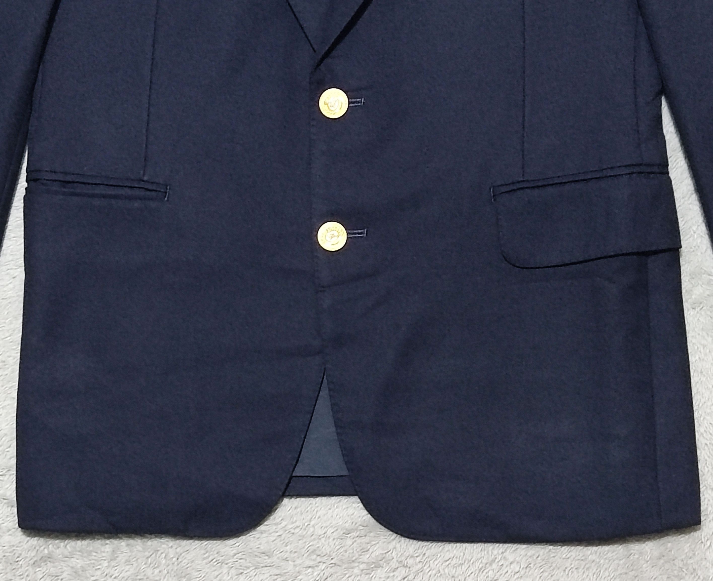 Burberry Prorsum Vintage Burberrys Tasmania Wool Knight Gold Button Blazer Size 40S - 4 Thumbnail